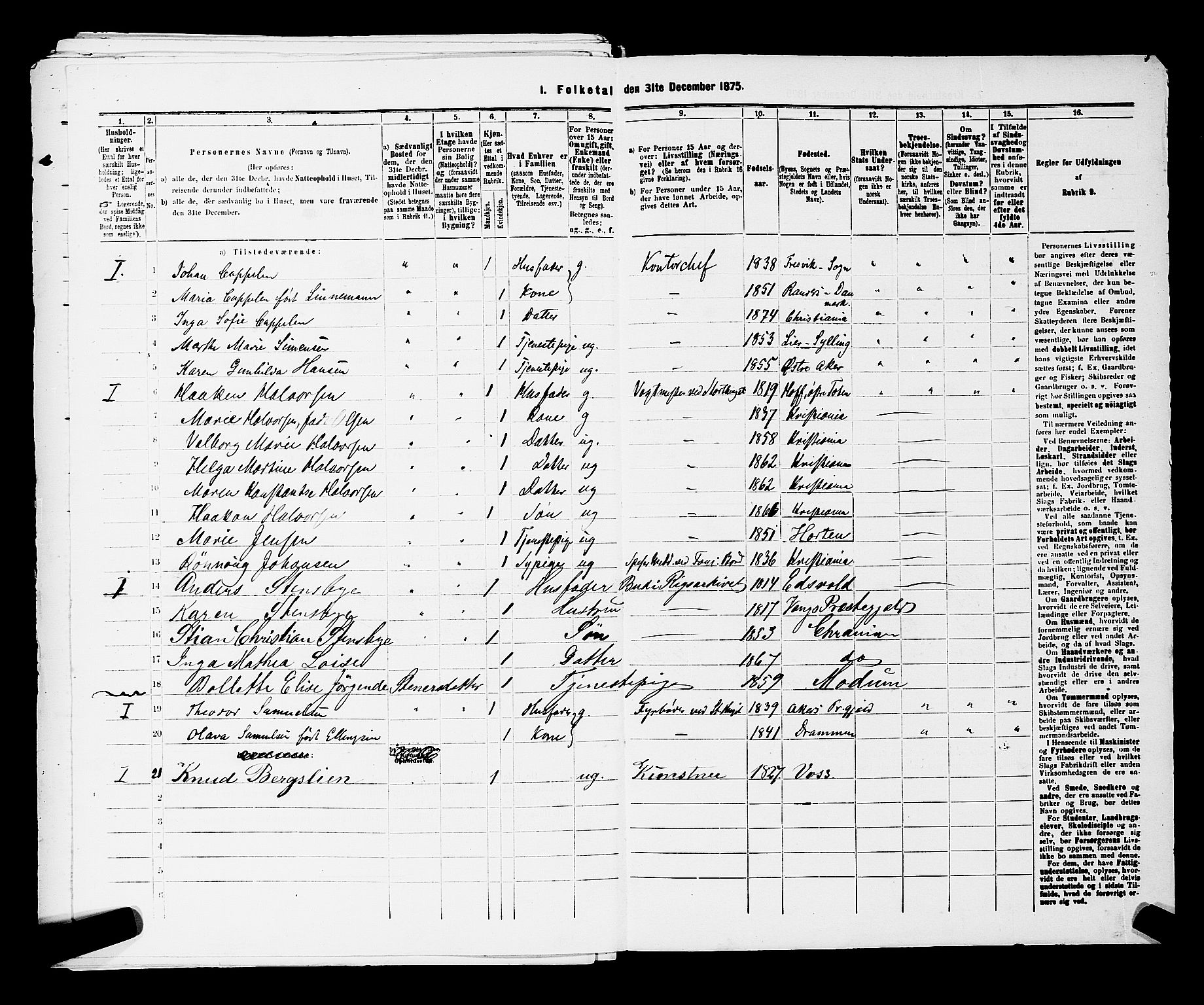 RA, 1875 census for 0301 Kristiania, 1875, p. 4930