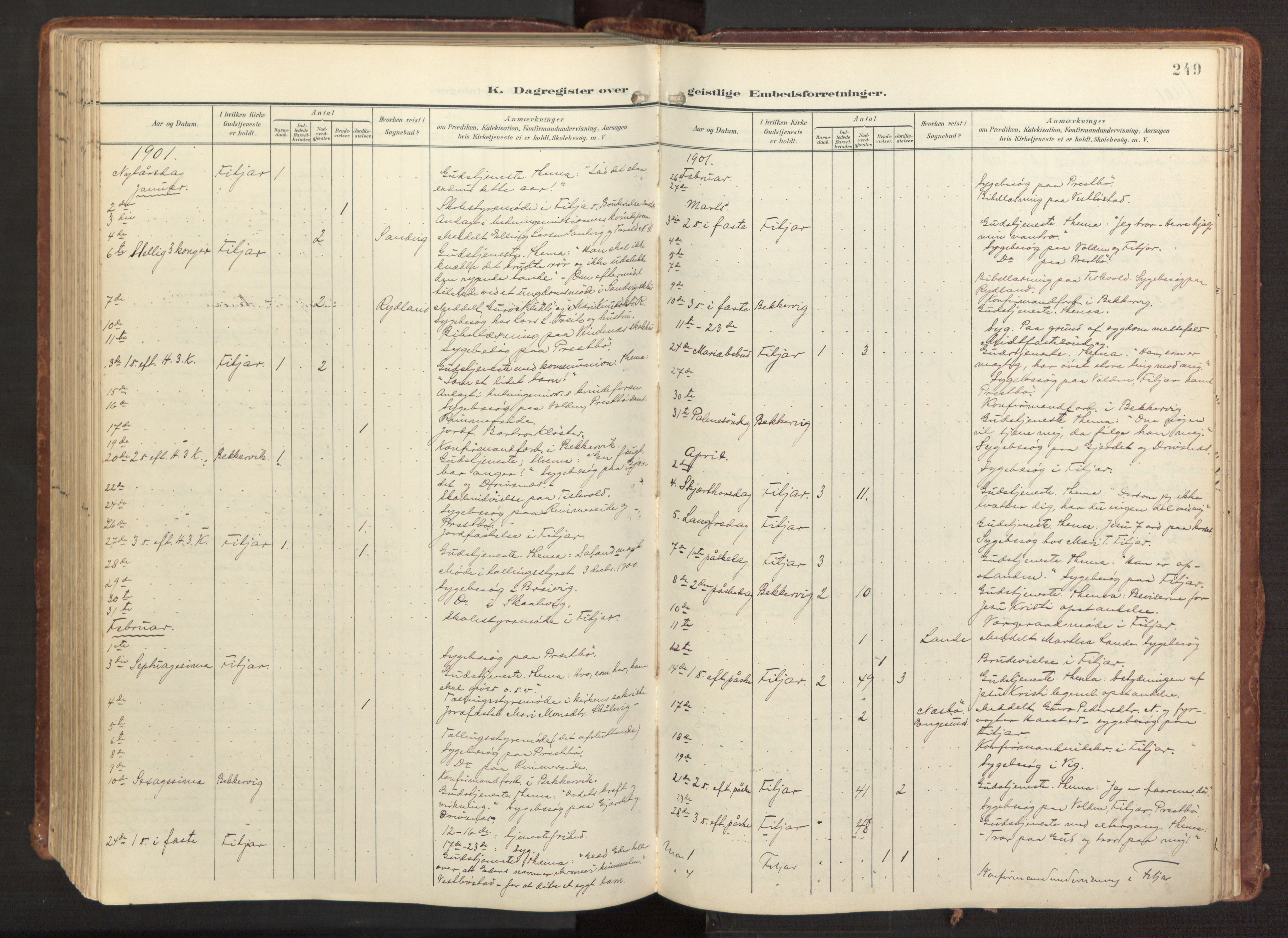 Fitjar sokneprestembete, SAB/A-99926: Parish register (official) no. A 3, 1900-1918, p. 249