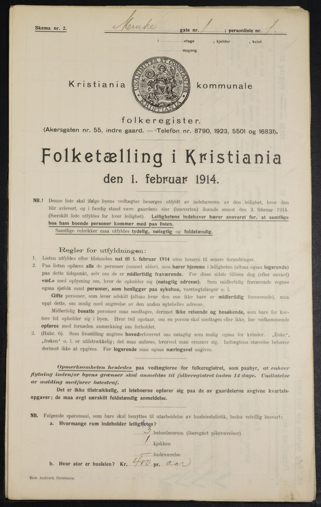 OBA, Municipal Census 1914 for Kristiania, 1914, p. 67927