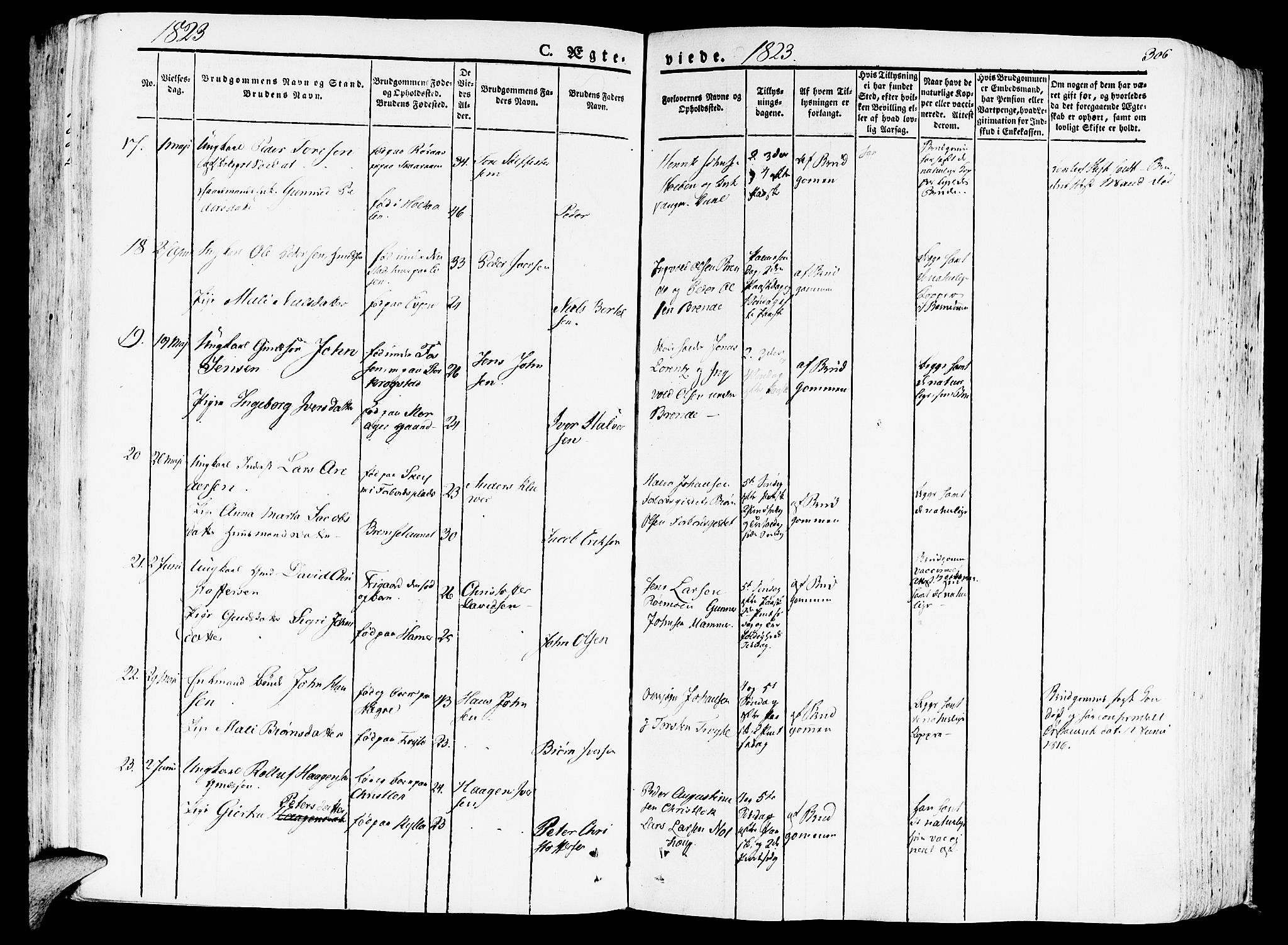 Ministerialprotokoller, klokkerbøker og fødselsregistre - Nord-Trøndelag, AV/SAT-A-1458/709/L0070: Parish register (official) no. 709A10, 1820-1832, p. 306