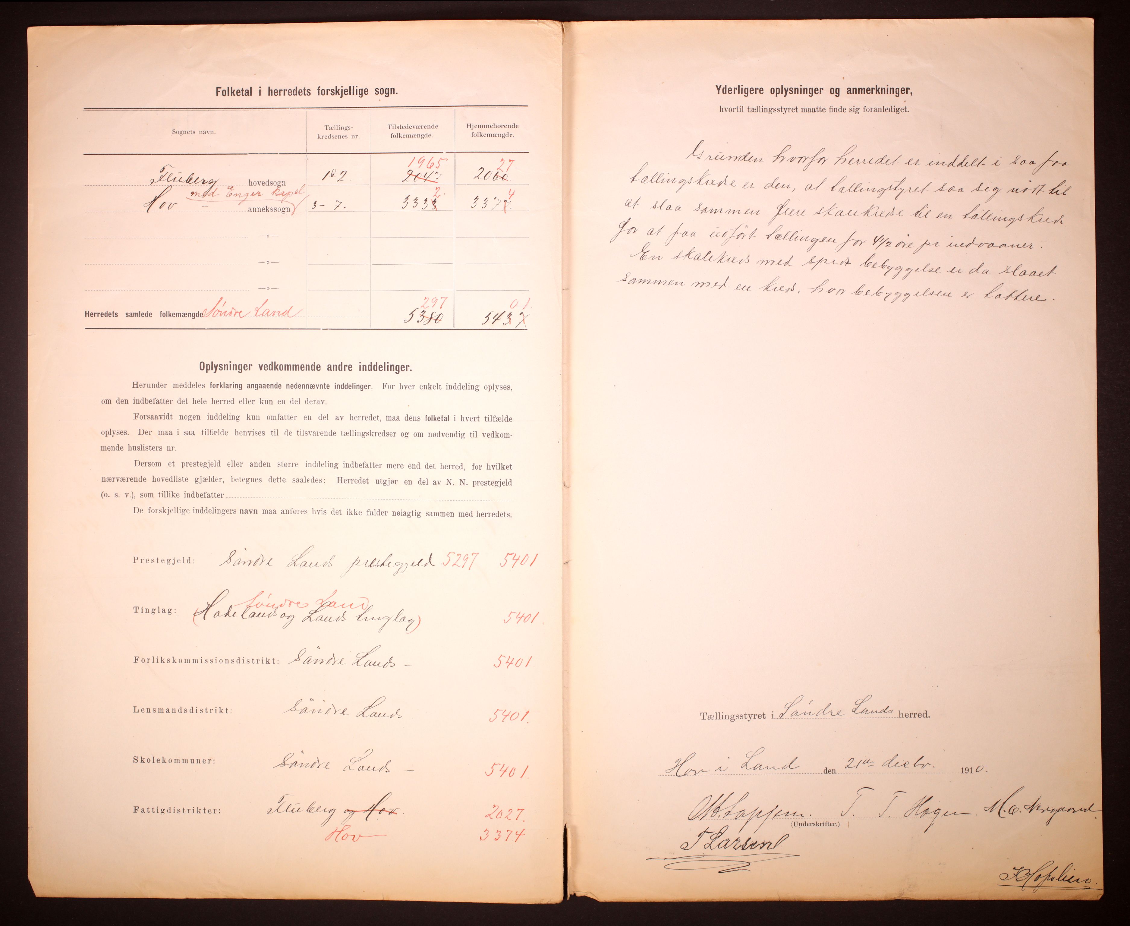 RA, 1910 census for Søndre Land, 1910, p. 3