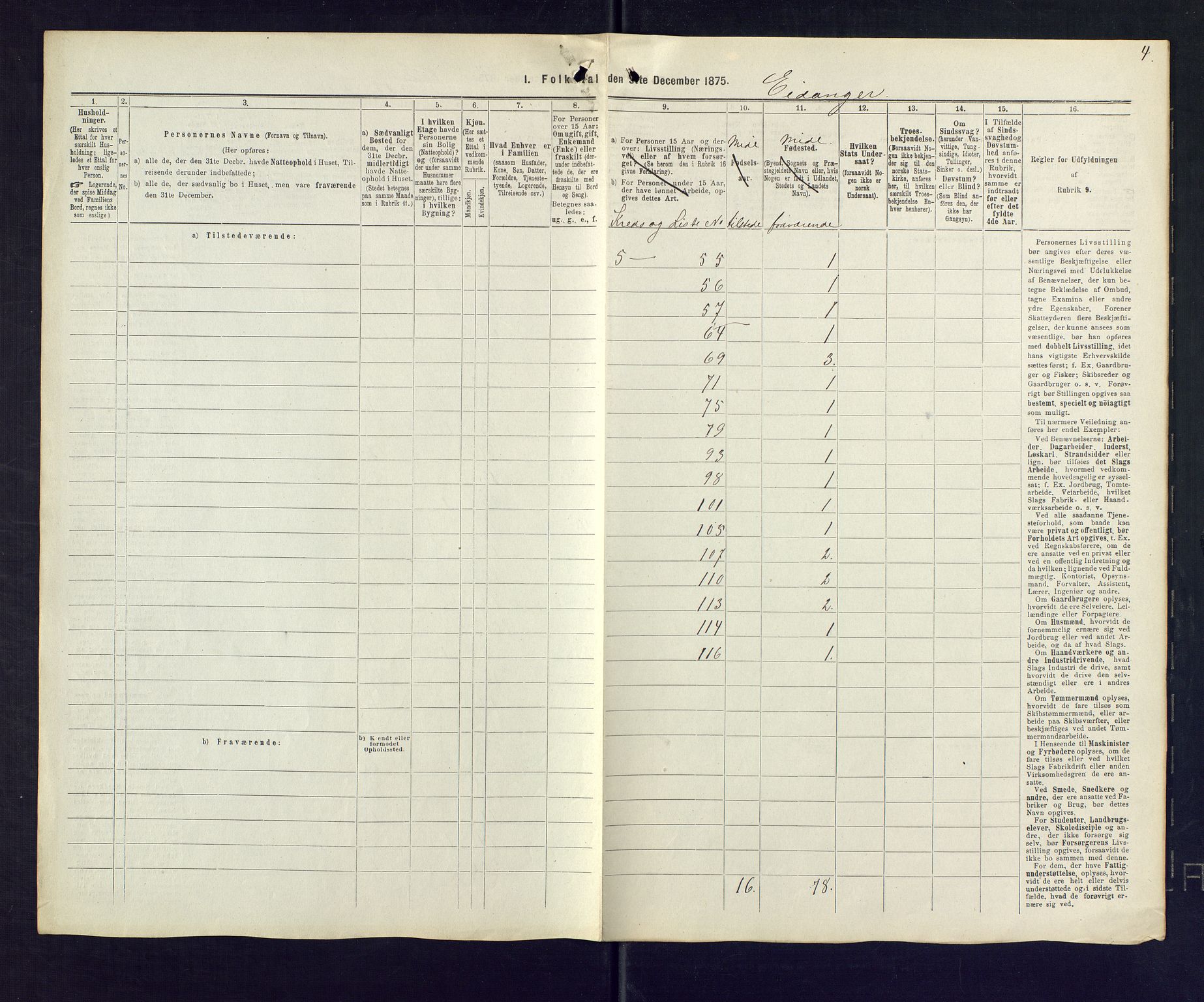 SAKO, 1875 census for 0813P Eidanger, 1875, p. 49