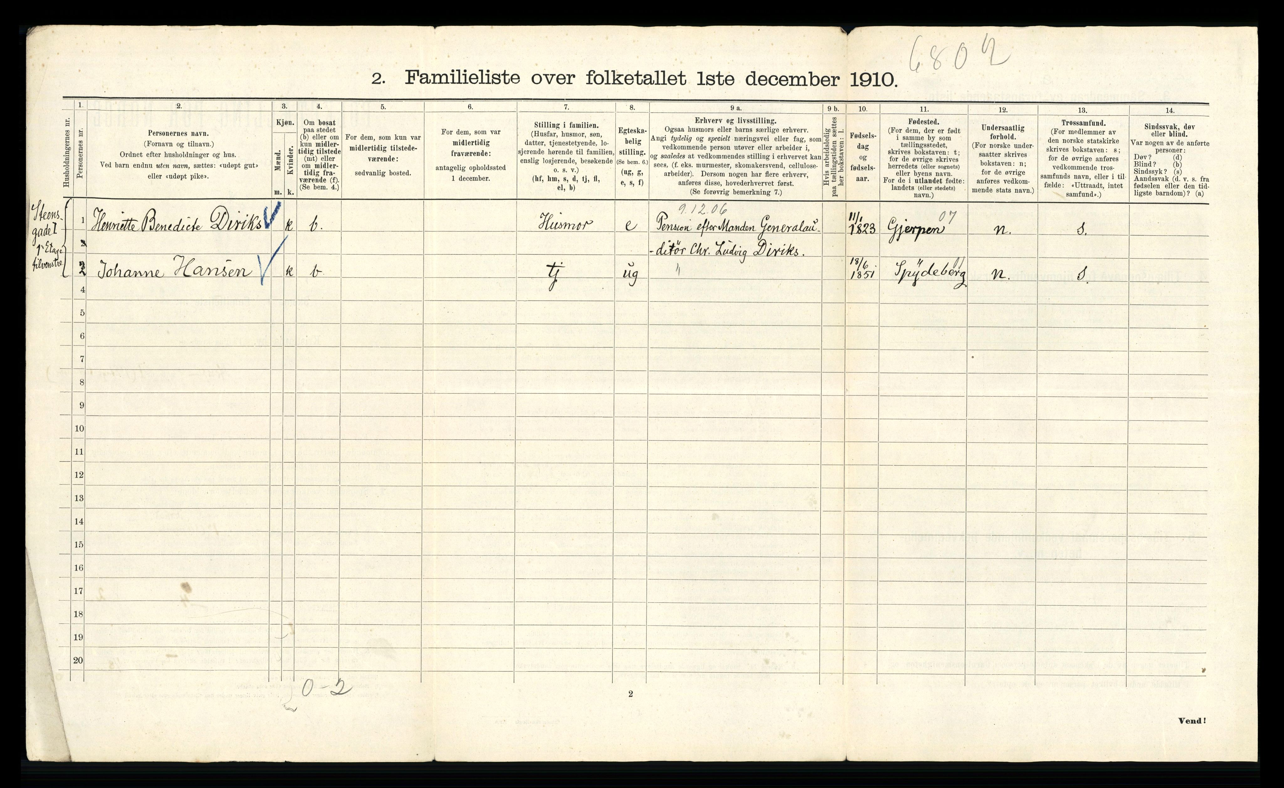 RA, 1910 census for Kristiania, 1910, p. 97896