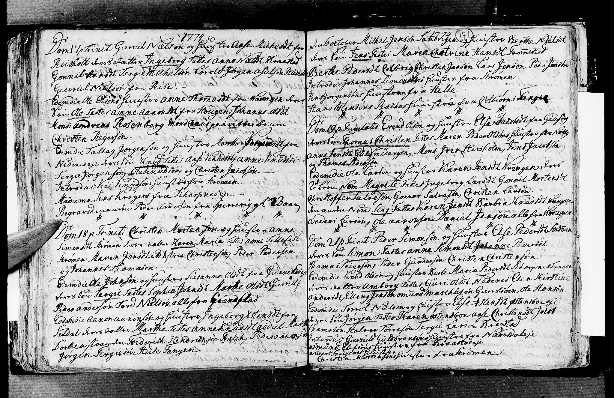 Øyestad sokneprestkontor, AV/SAK-1111-0049/F/Fa/L0006: Parish register (official) no. A 6, 1758-1776, p. 171