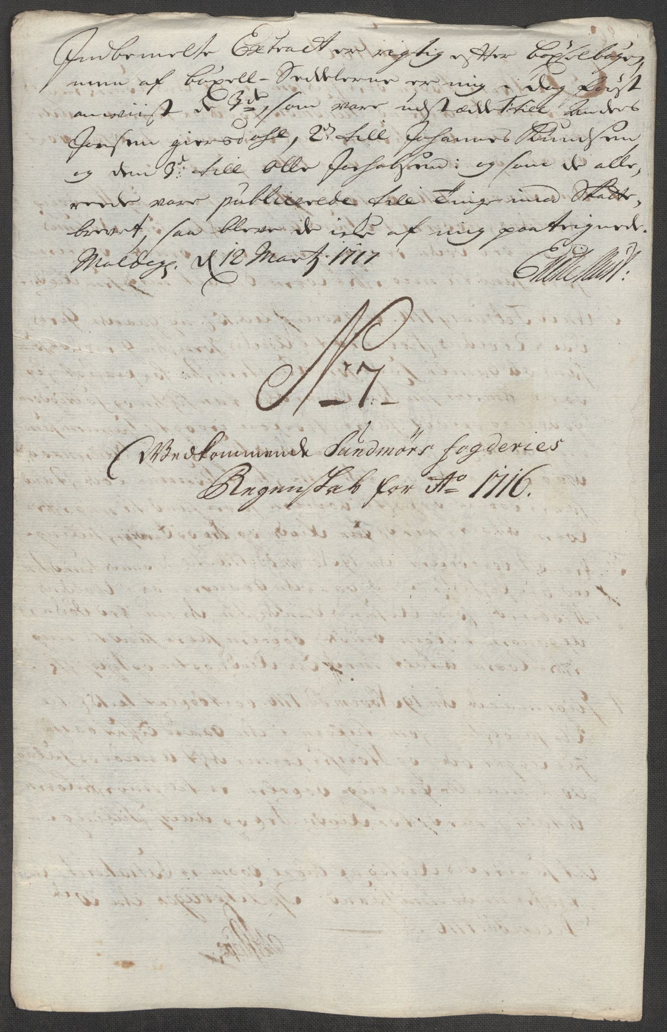 Rentekammeret inntil 1814, Reviderte regnskaper, Fogderegnskap, AV/RA-EA-4092/R54/L3568: Fogderegnskap Sunnmøre, 1716, p. 87