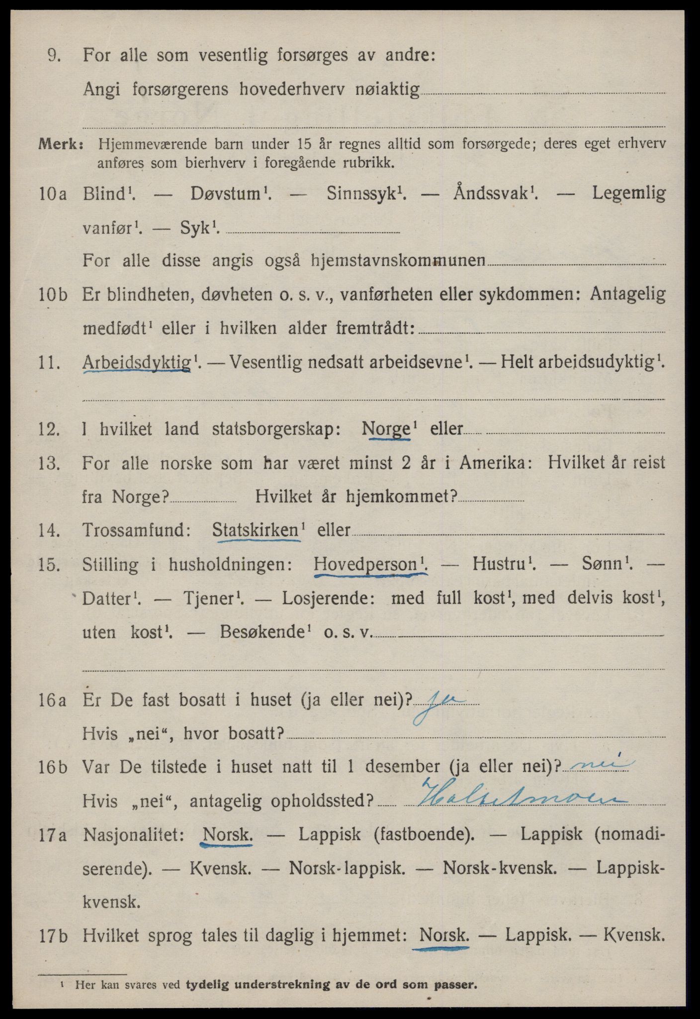 SAT, 1920 census for Soknedal, 1920, p. 4381