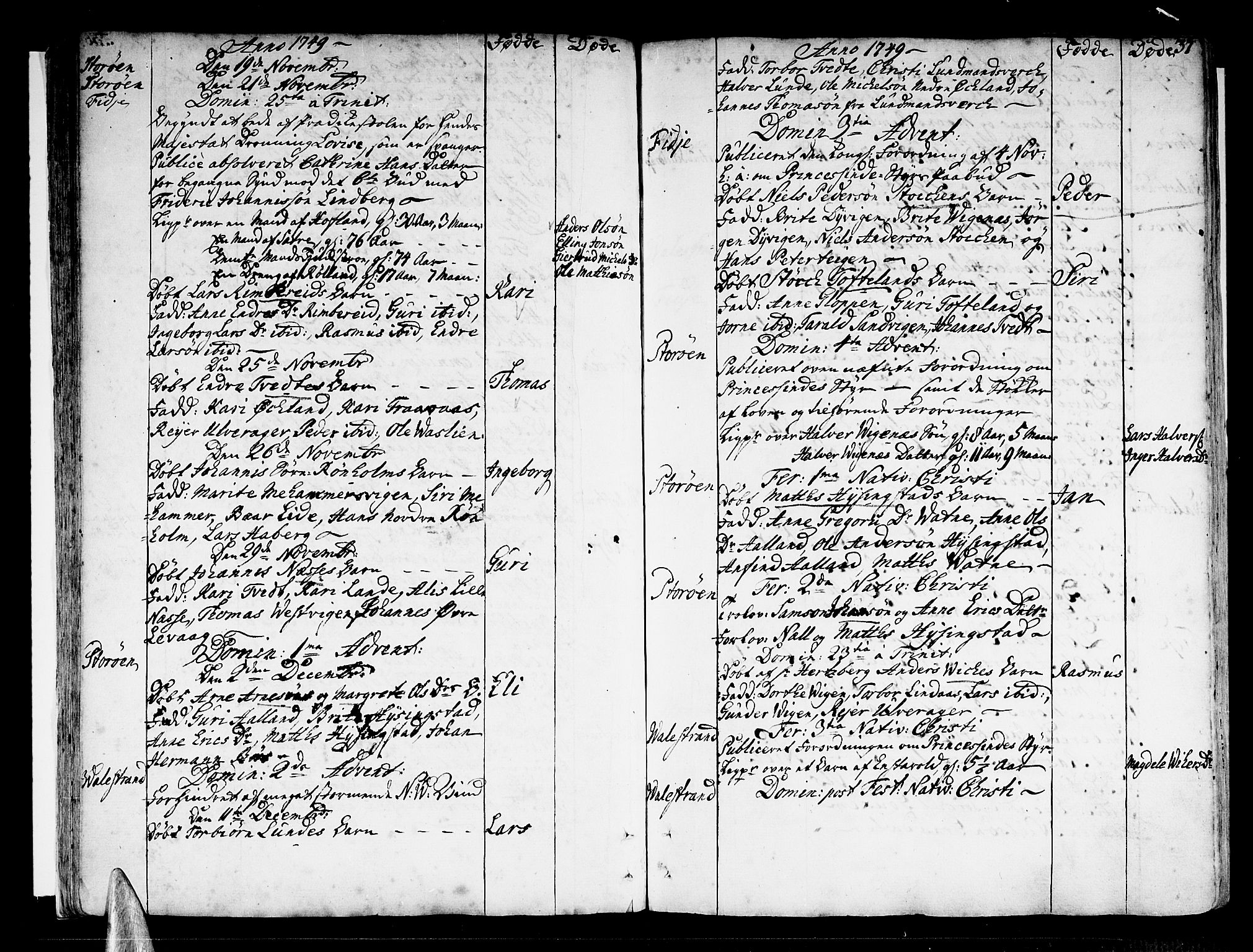 Stord sokneprestembete, AV/SAB-A-78201/H/Haa: Parish register (official) no. A 2, 1744-1777, p. 37