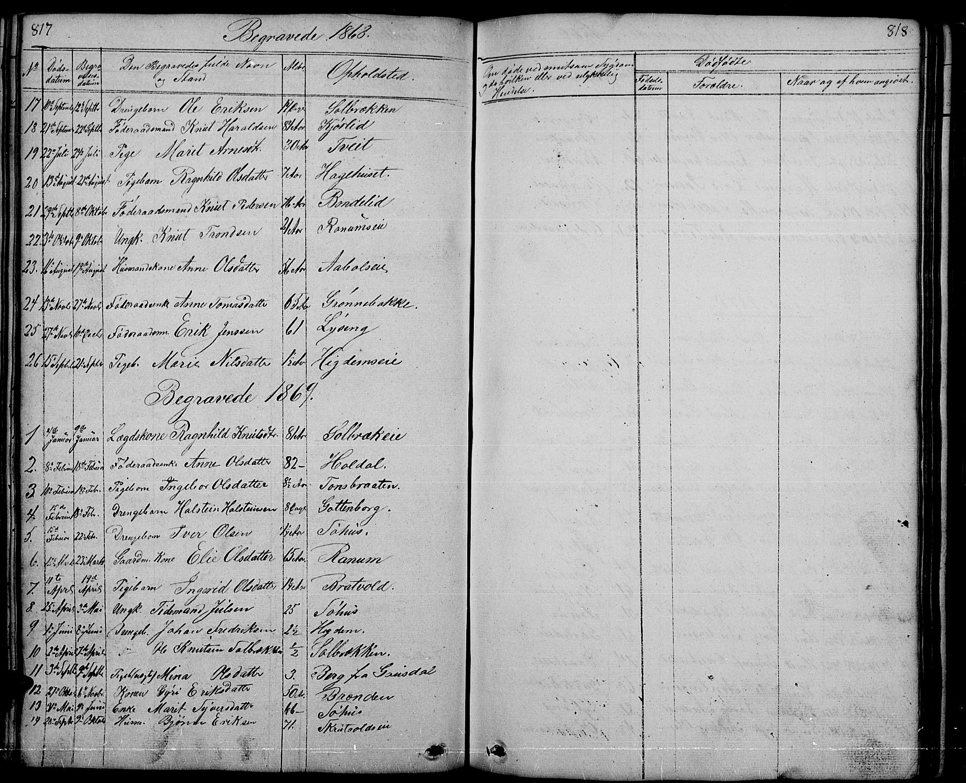 Nord-Aurdal prestekontor, SAH/PREST-132/H/Ha/Hab/L0001: Parish register (copy) no. 1, 1834-1887, p. 817-818