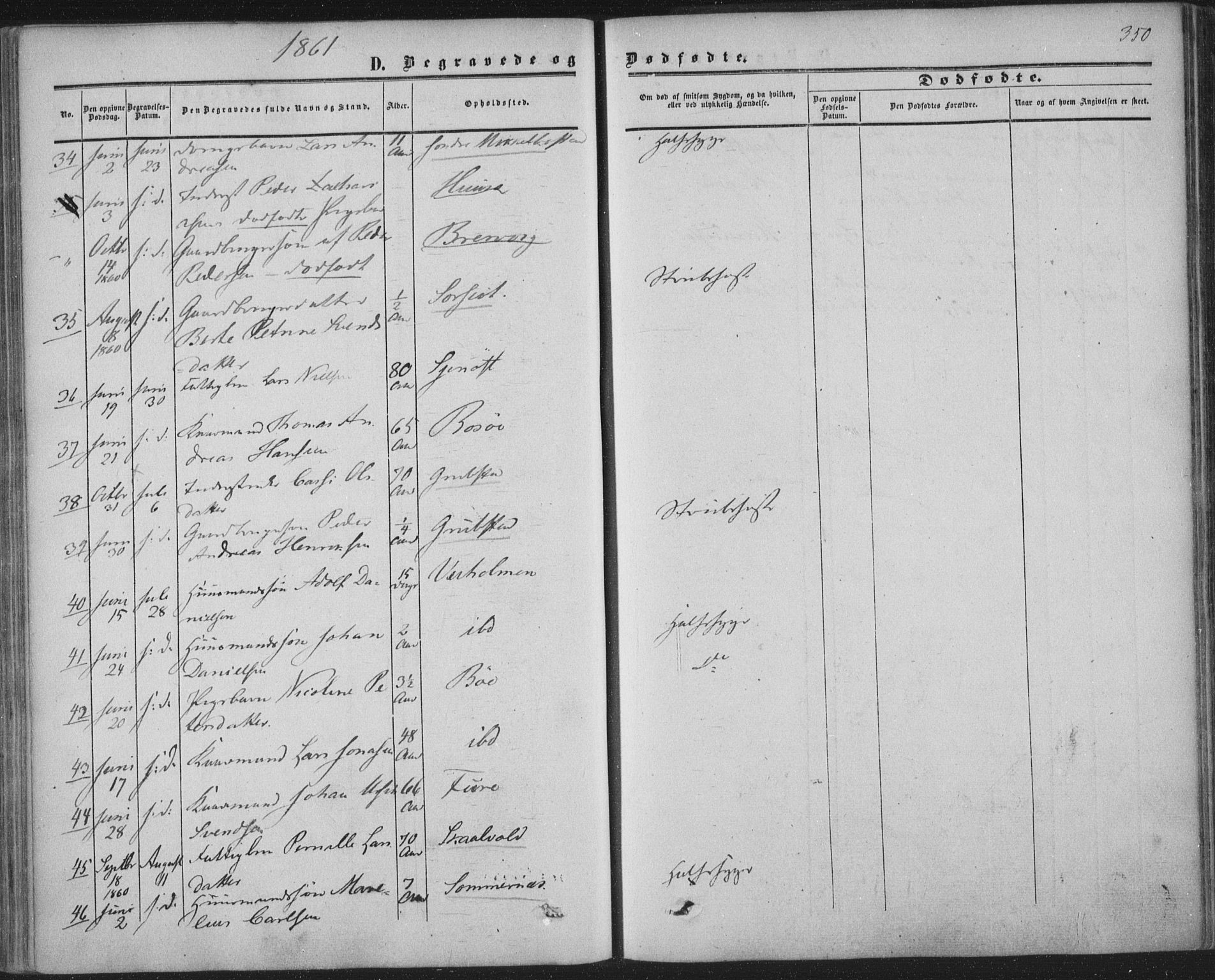 Ministerialprotokoller, klokkerbøker og fødselsregistre - Nordland, AV/SAT-A-1459/855/L0800: Parish register (official) no. 855A08, 1852-1864, p. 350