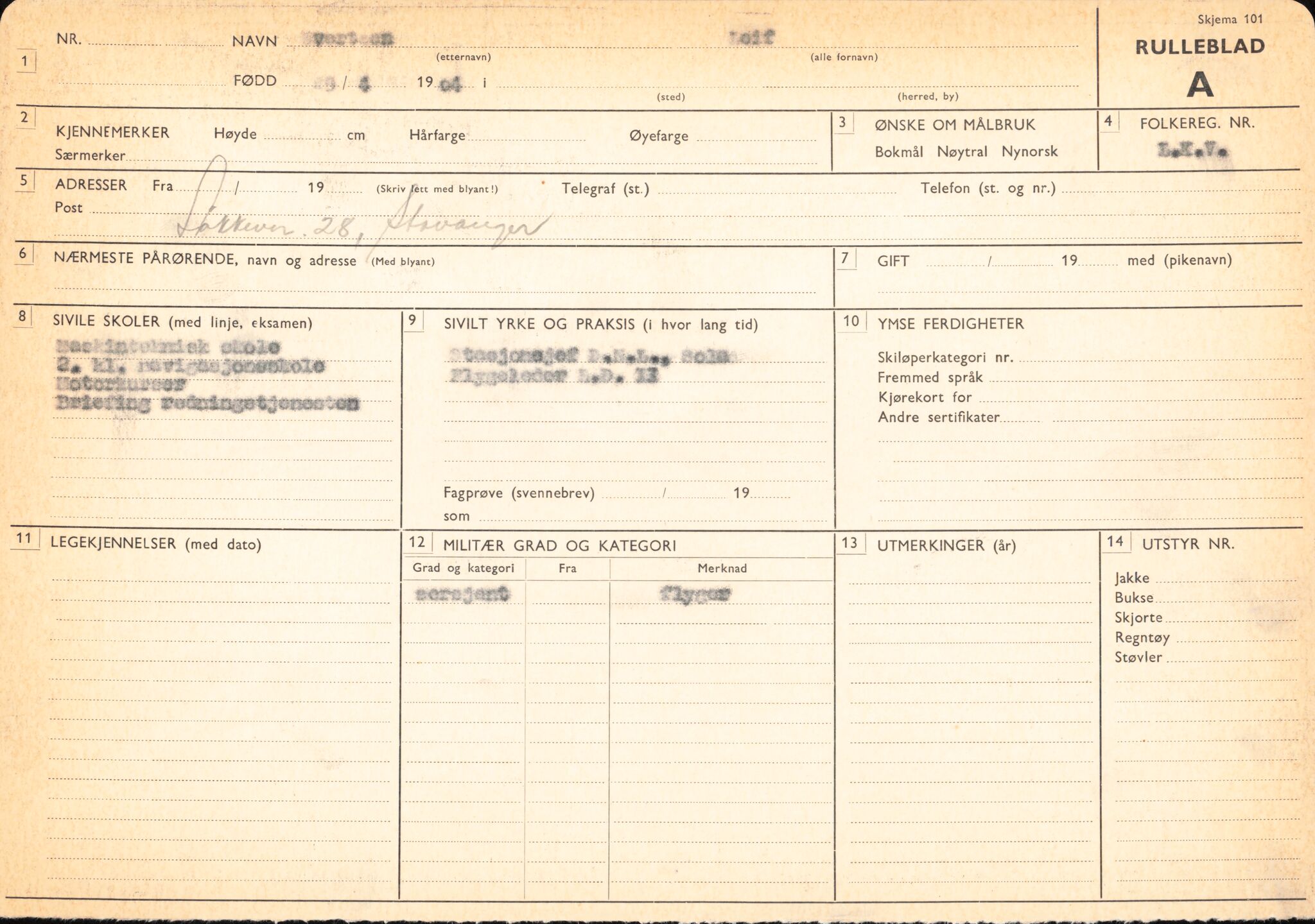 Forsvaret, Forsvarets overkommando/Luftforsvarsstaben, AV/RA-RAFA-4079/P/Pa/L0011: Personellpapirer, 1904, p. 206