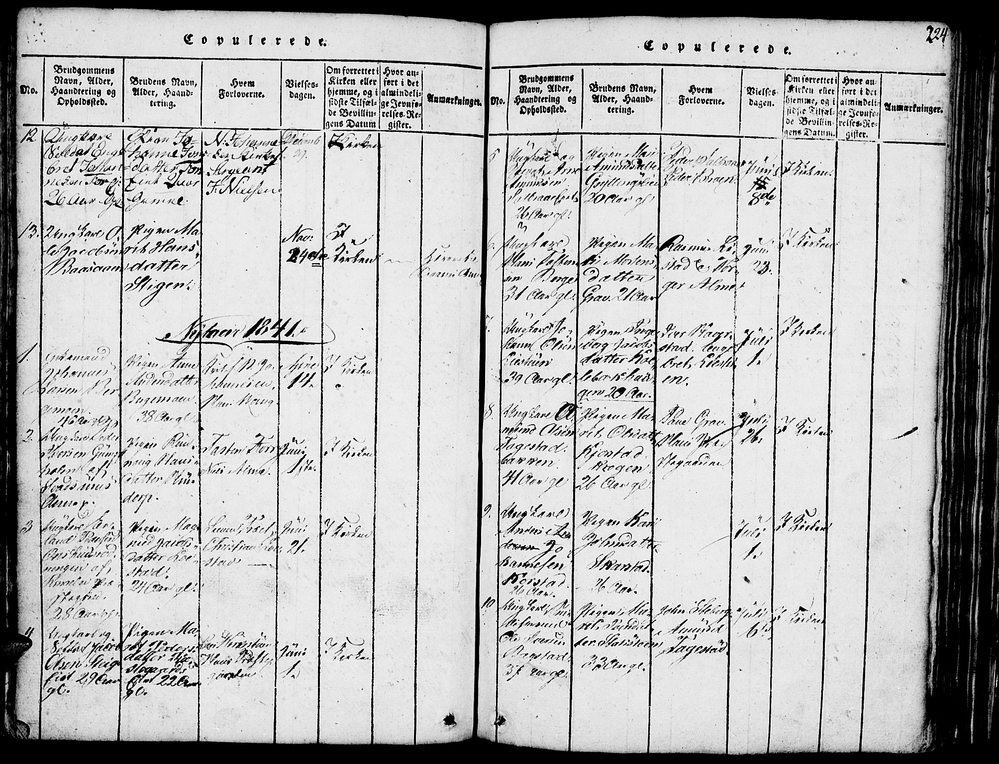 Fron prestekontor, SAH/PREST-078/H/Ha/Hab/L0001: Parish register (copy) no. 1, 1816-1843, p. 224
