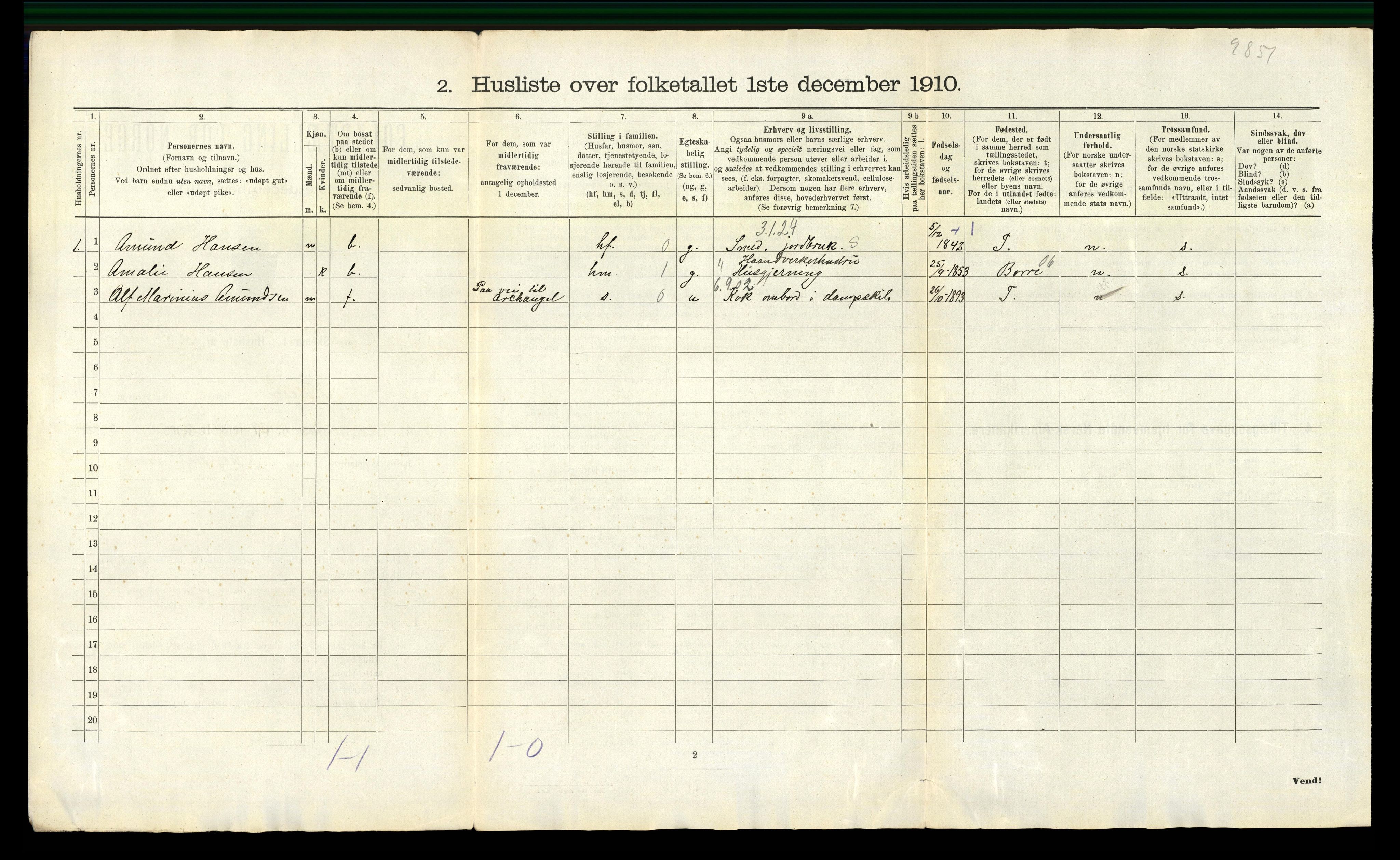 RA, 1910 census for Nøtterøy, 1910, p. 71