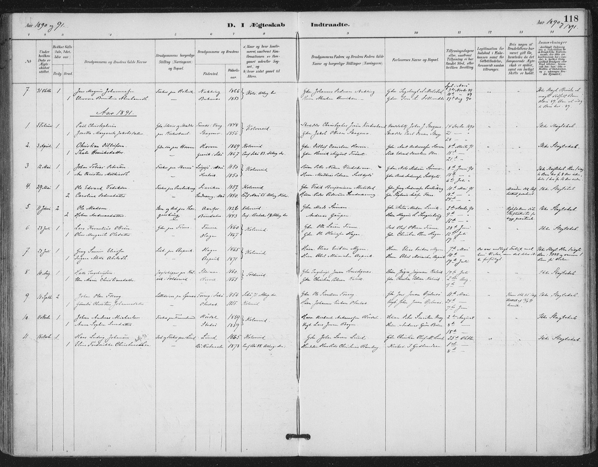 Ministerialprotokoller, klokkerbøker og fødselsregistre - Nord-Trøndelag, SAT/A-1458/780/L0644: Parish register (official) no. 780A08, 1886-1903, p. 118