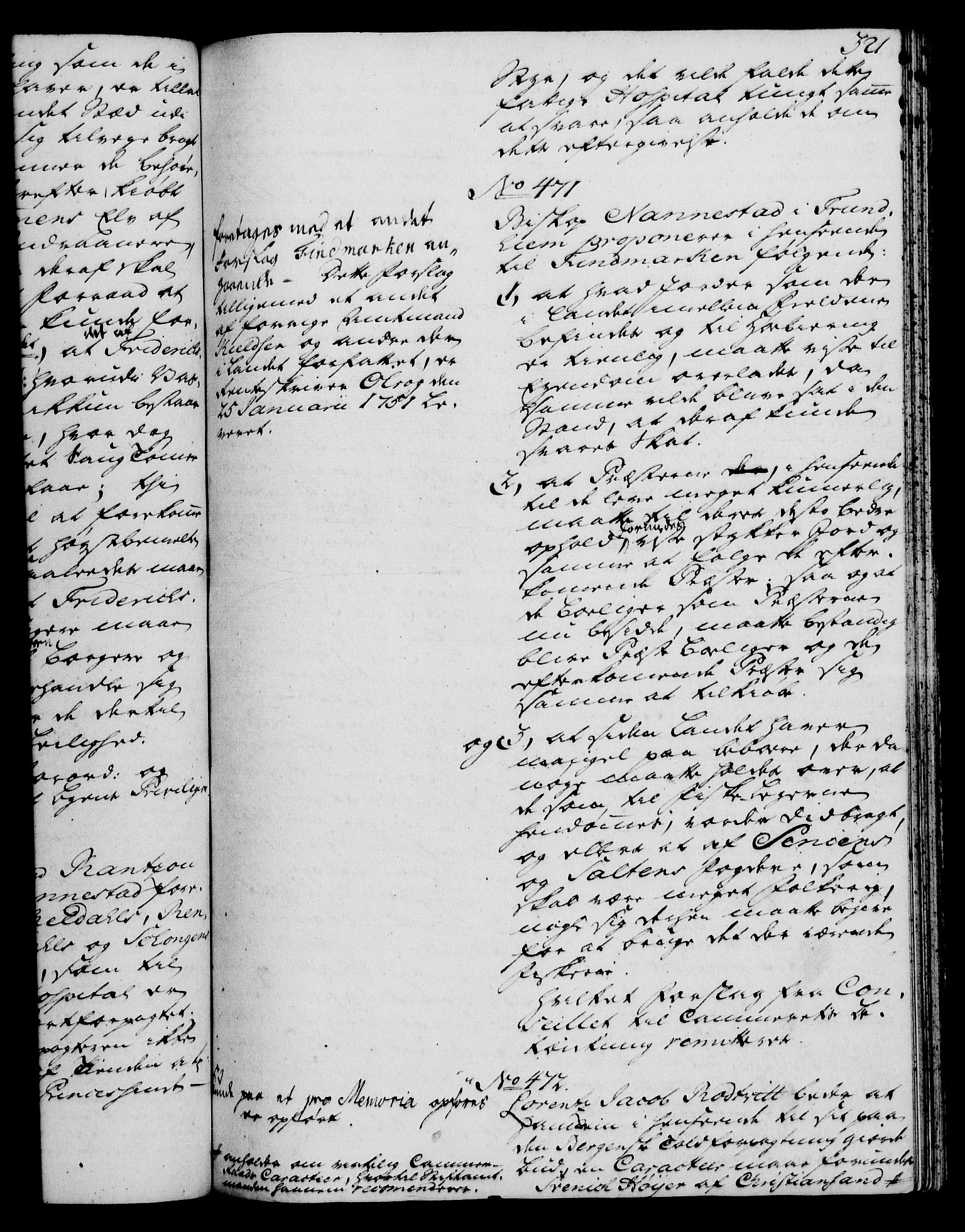 Rentekammeret, Kammerkanselliet, RA/EA-3111/G/Gh/Gha/L0030: Norsk ekstraktmemorialprotokoll (merket RK 53.75), 1749-1751, p. 321