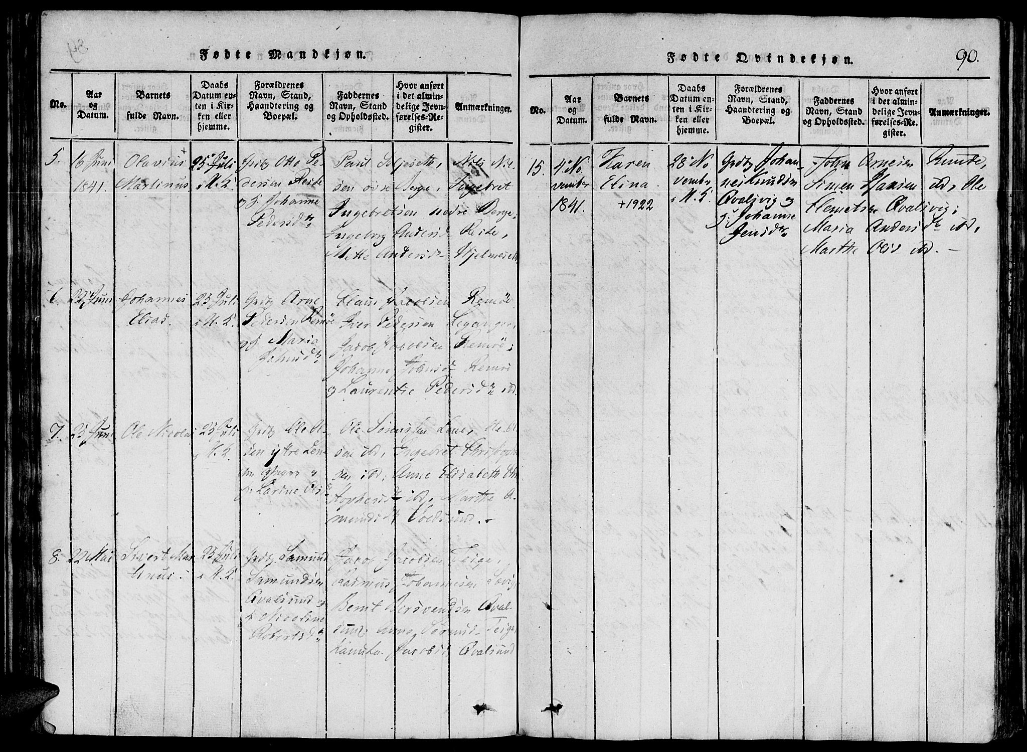 Ministerialprotokoller, klokkerbøker og fødselsregistre - Møre og Romsdal, SAT/A-1454/507/L0069: Parish register (official) no. 507A04, 1816-1841, p. 90