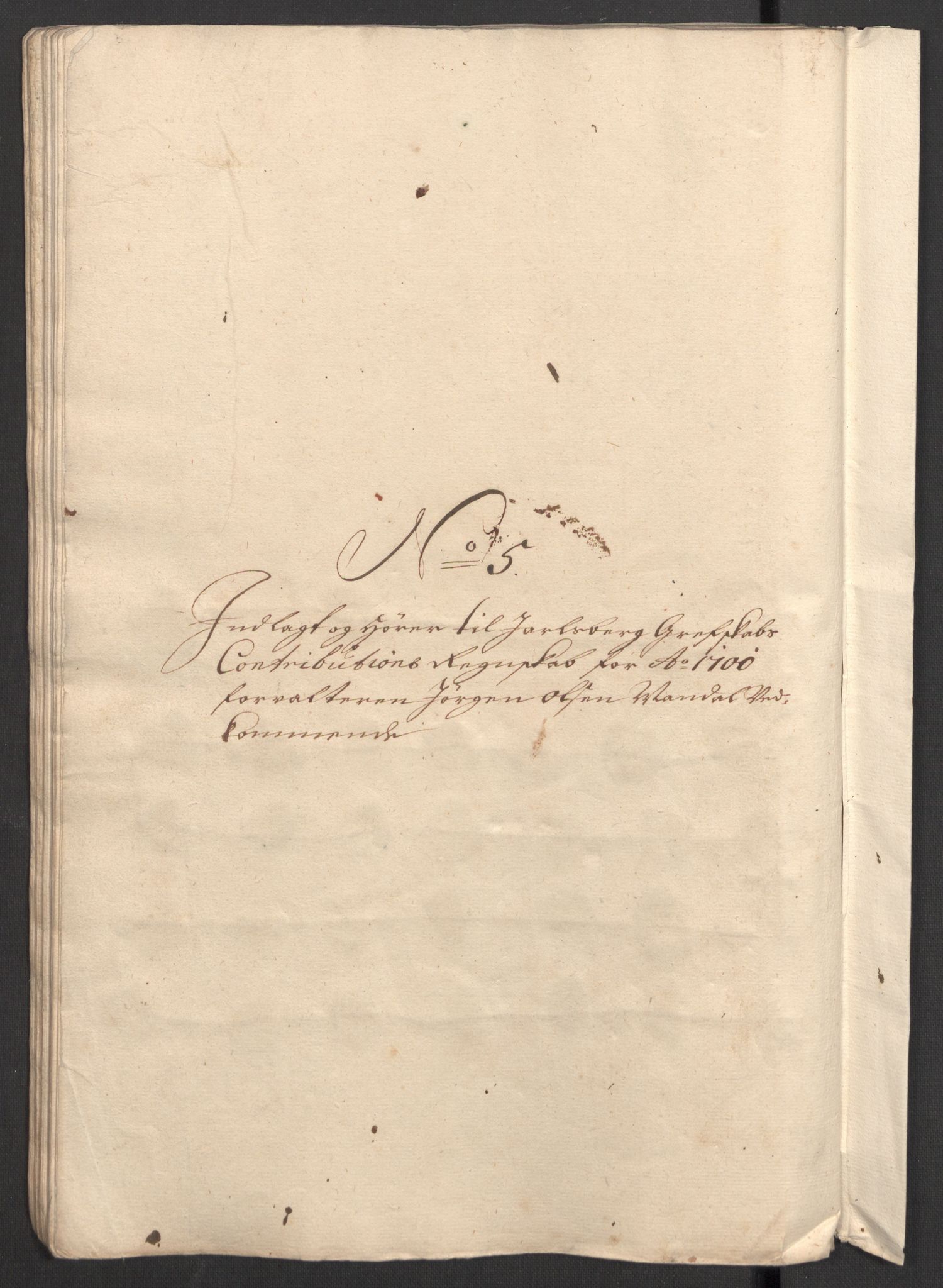 Rentekammeret inntil 1814, Reviderte regnskaper, Fogderegnskap, RA/EA-4092/R32/L1869: Fogderegnskap Jarlsberg grevskap, 1700-1701, p. 104