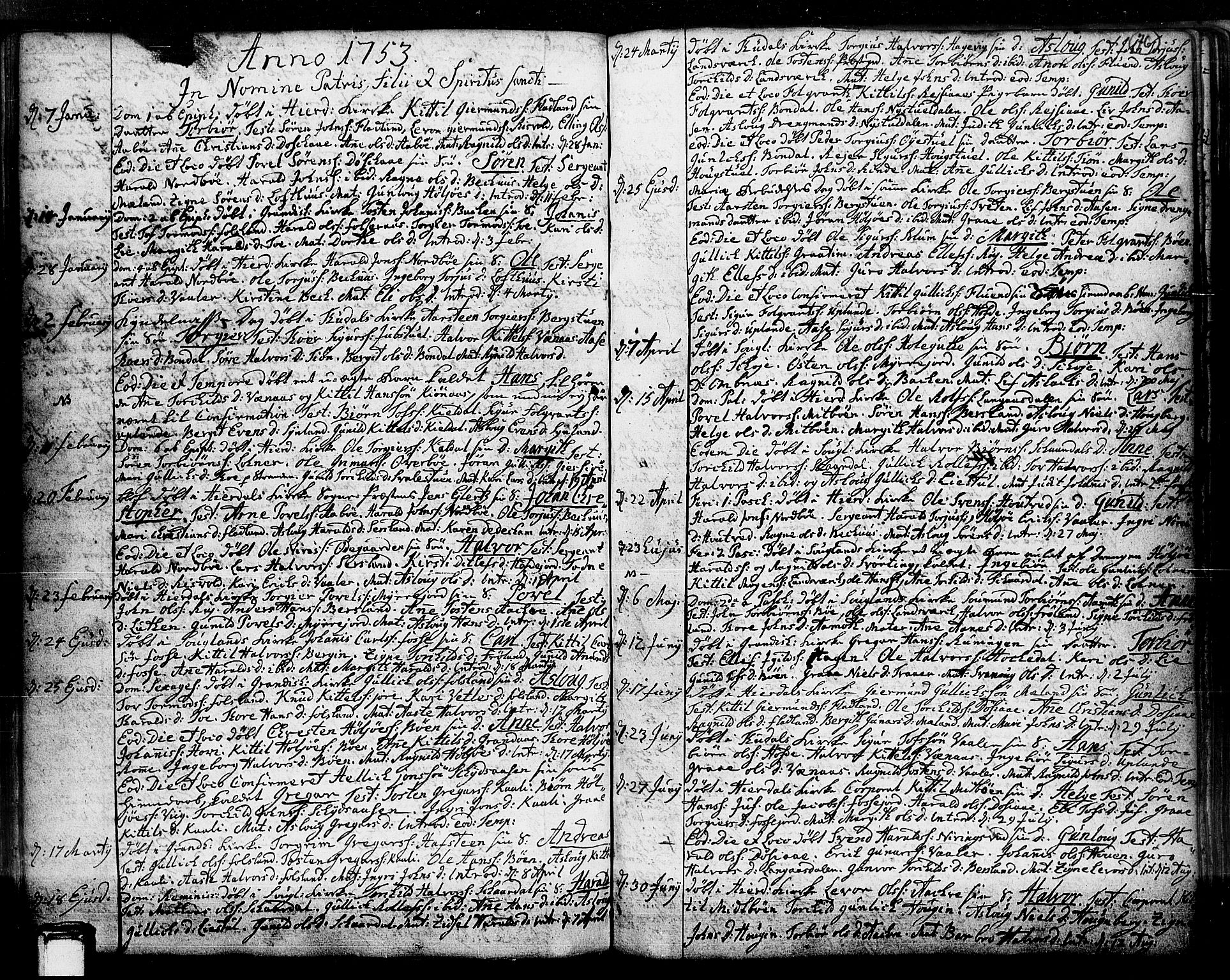 Hjartdal kirkebøker, AV/SAKO-A-270/F/Fa/L0003: Parish register (official) no. I 3, 1727-1775, p. 76