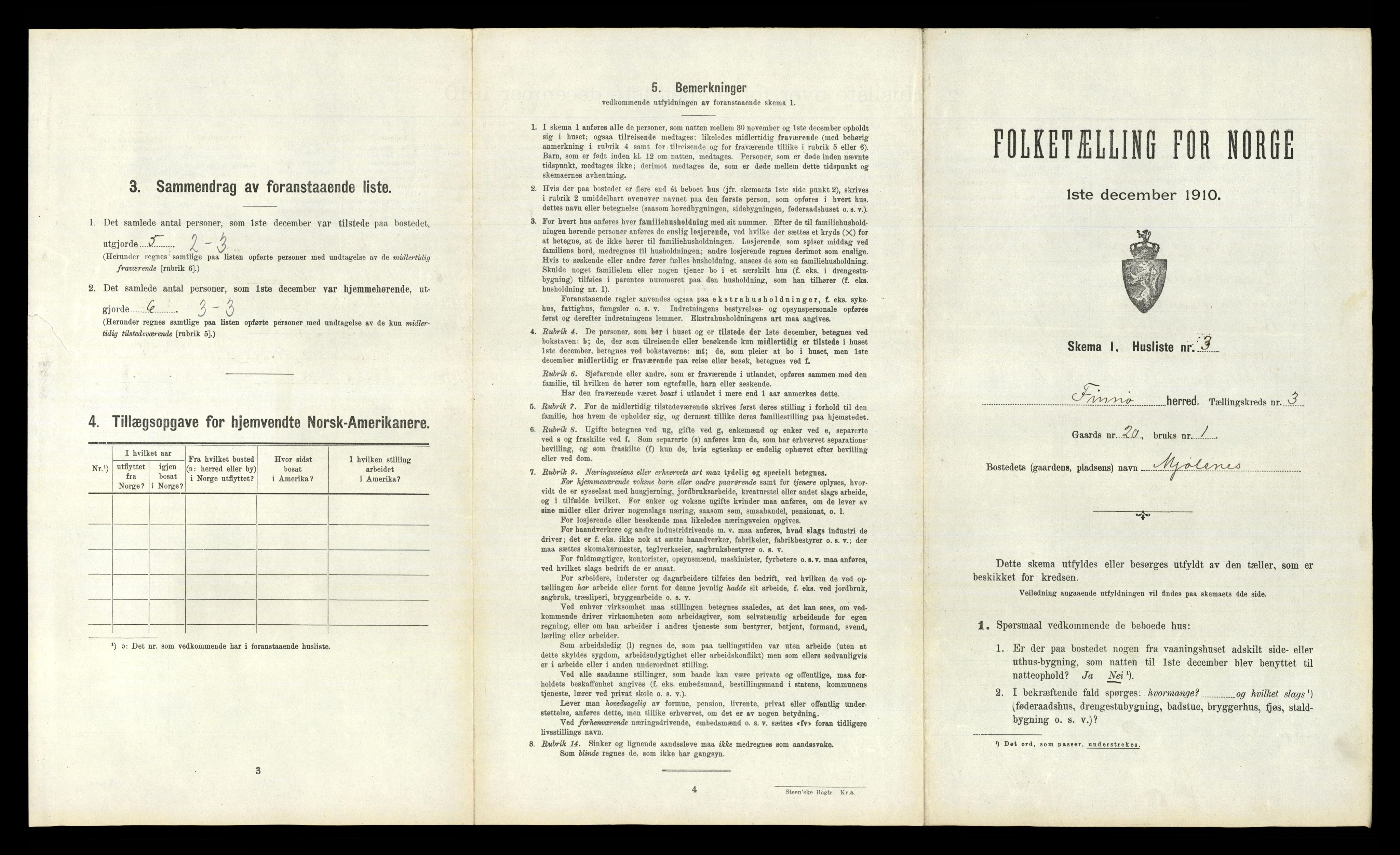 RA, 1910 census for Finnøy, 1910, p. 300