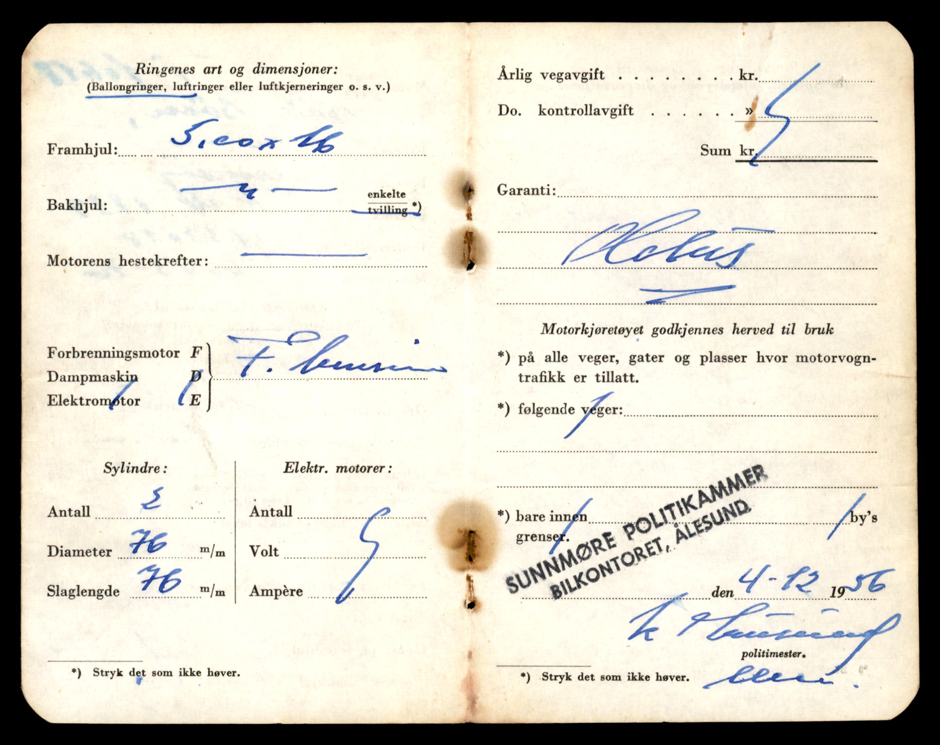 Møre og Romsdal vegkontor - Ålesund trafikkstasjon, AV/SAT-A-4099/F/Fe/L0022: Registreringskort for kjøretøy T 10584 - T 10694, 1927-1998, p. 1082