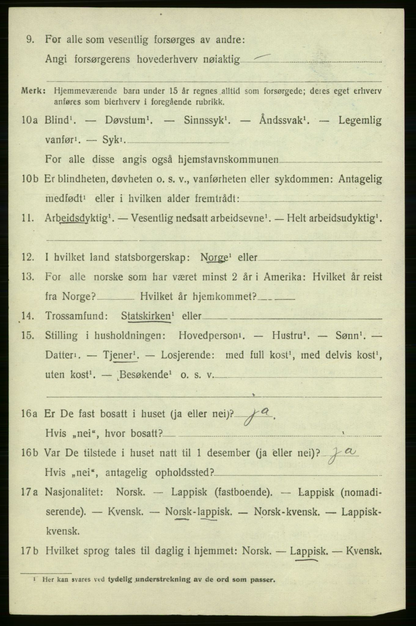 SATØ, 1920 census for Kjelvik, 1920, p. 1708