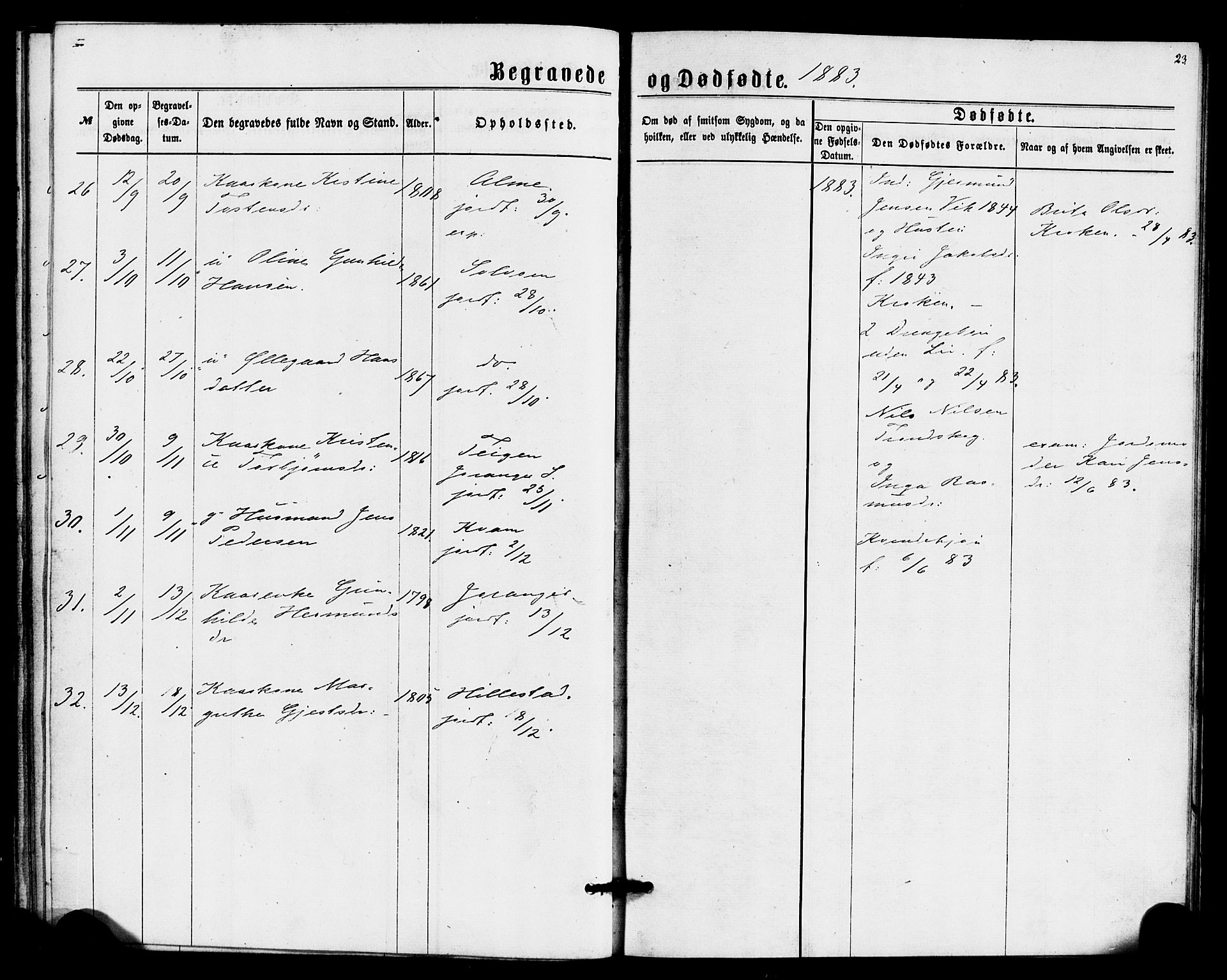 Hafslo sokneprestembete, SAB/A-80301/H/Haa/Haaa/L0014: Parish register (official) no. A 14, 1877-1886, p. 23