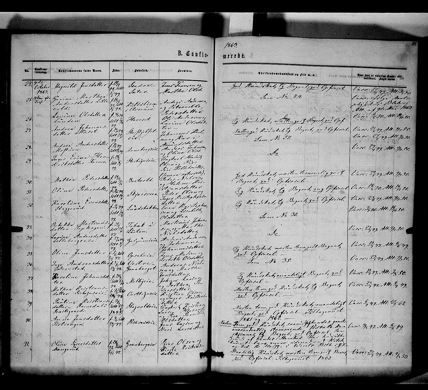 Romedal prestekontor, AV/SAH-PREST-004/K/L0005: Parish register (official) no. 5, 1862-1874, p. 151