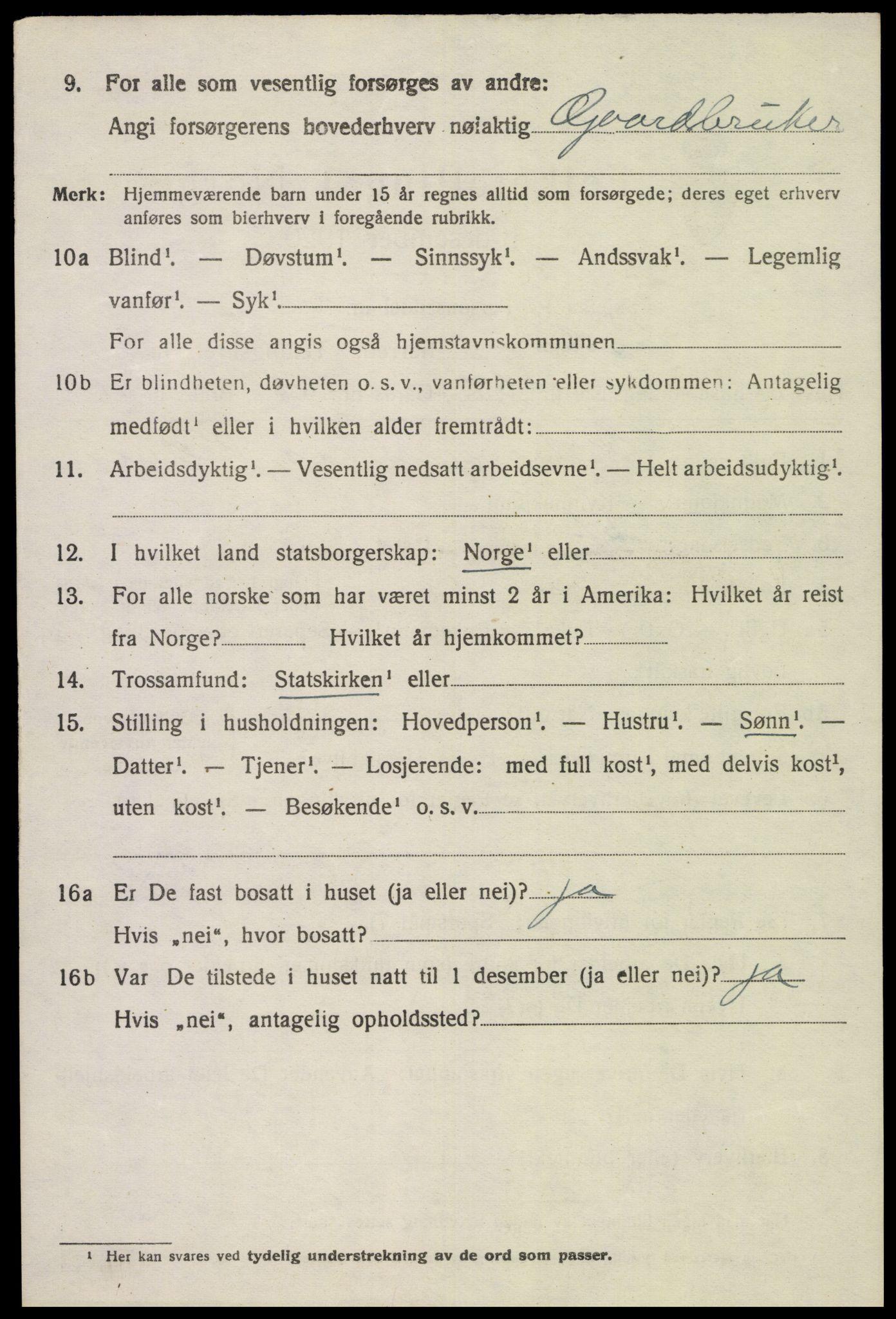 SAK, 1920 census for Lista, 1920, p. 11504