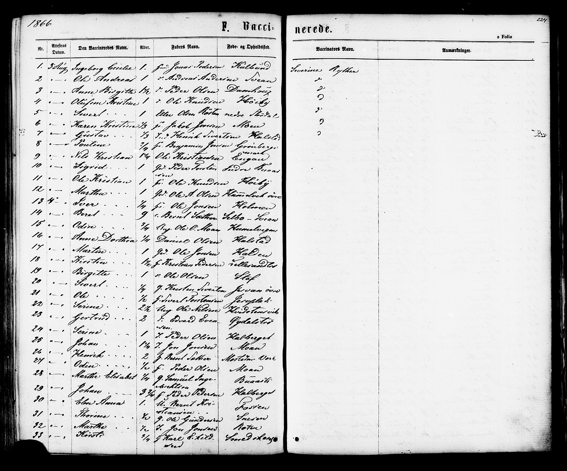 Ministerialprotokoller, klokkerbøker og fødselsregistre - Sør-Trøndelag, SAT/A-1456/616/L0409: Parish register (official) no. 616A06, 1865-1877, p. 224