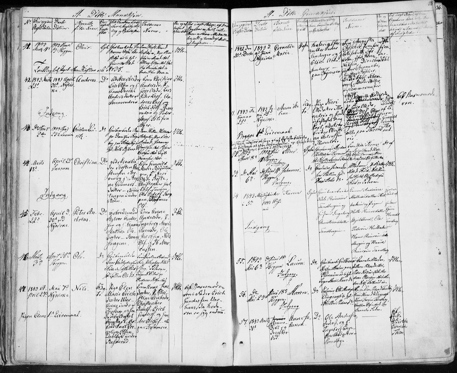 Modum kirkebøker, AV/SAKO-A-234/F/Fa/L0007: Parish register (official) no. 7, 1841-1850, p. 33