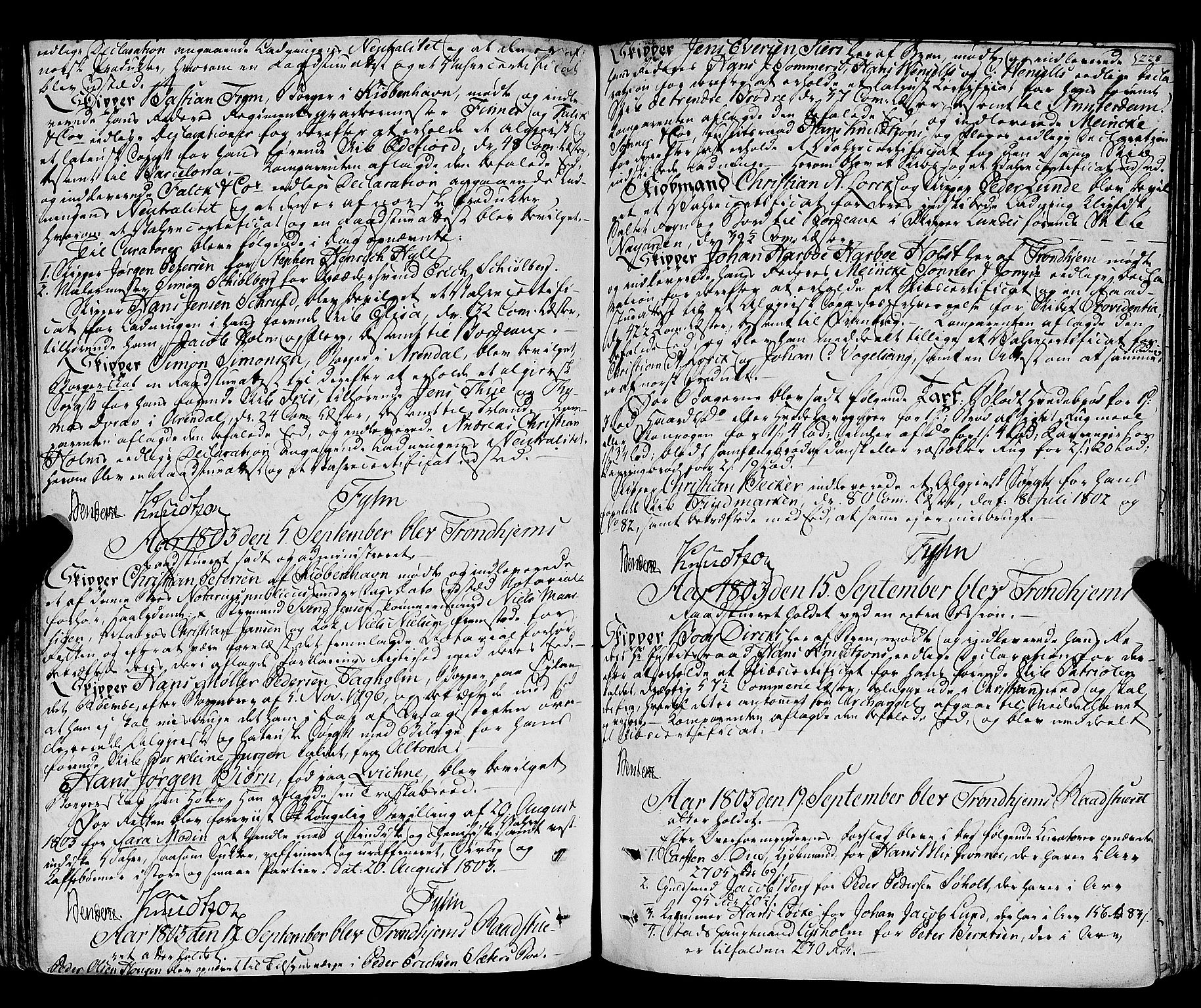 Trondheim magistrat, SAT/A-4372/A/Aa/L0018: Rådstueprotokoller, 1793-1826, p. 228