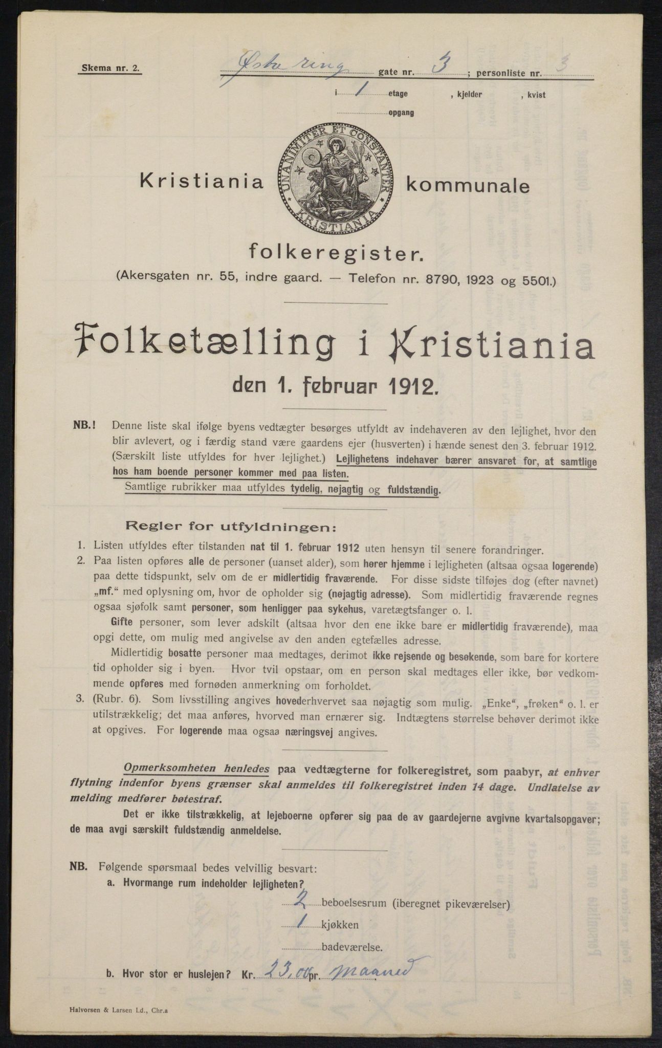 OBA, Municipal Census 1912 for Kristiania, 1912, p. 129424