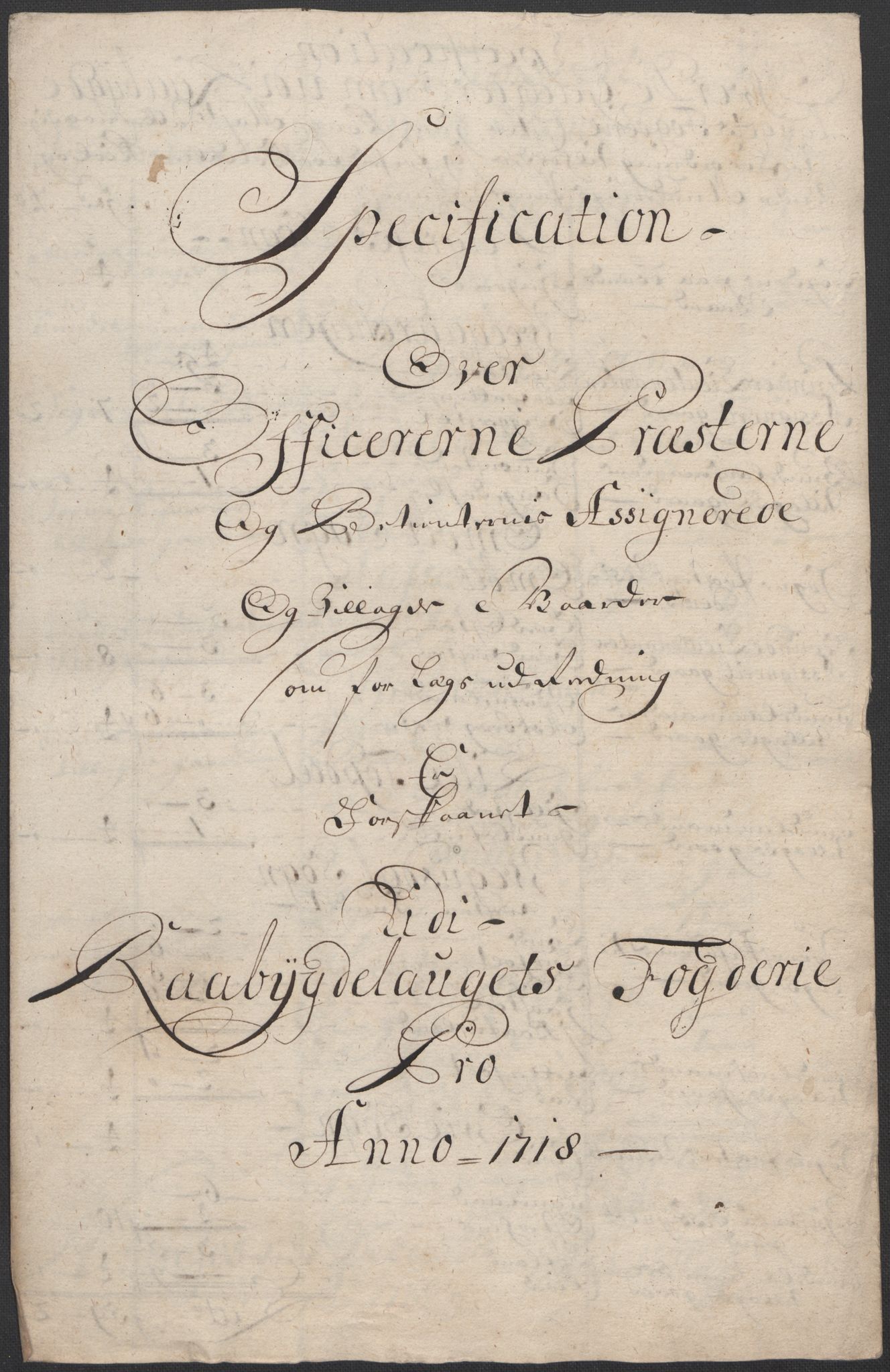 Rentekammeret inntil 1814, Reviderte regnskaper, Fogderegnskap, AV/RA-EA-4092/R40/L2453: Fogderegnskap Råbyggelag, 1718-1719, p. 17