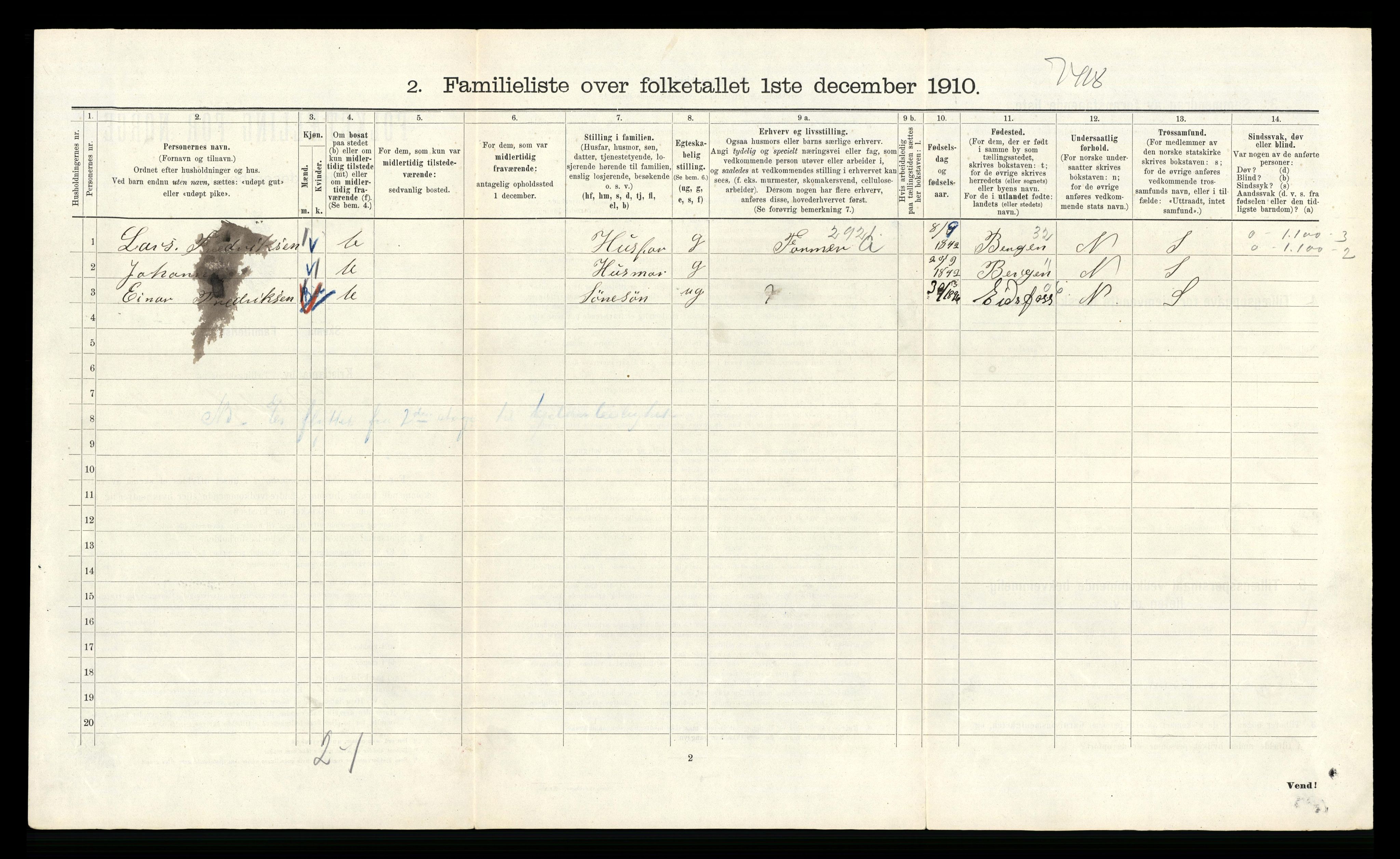 RA, 1910 census for Kristiania, 1910, p. 81216