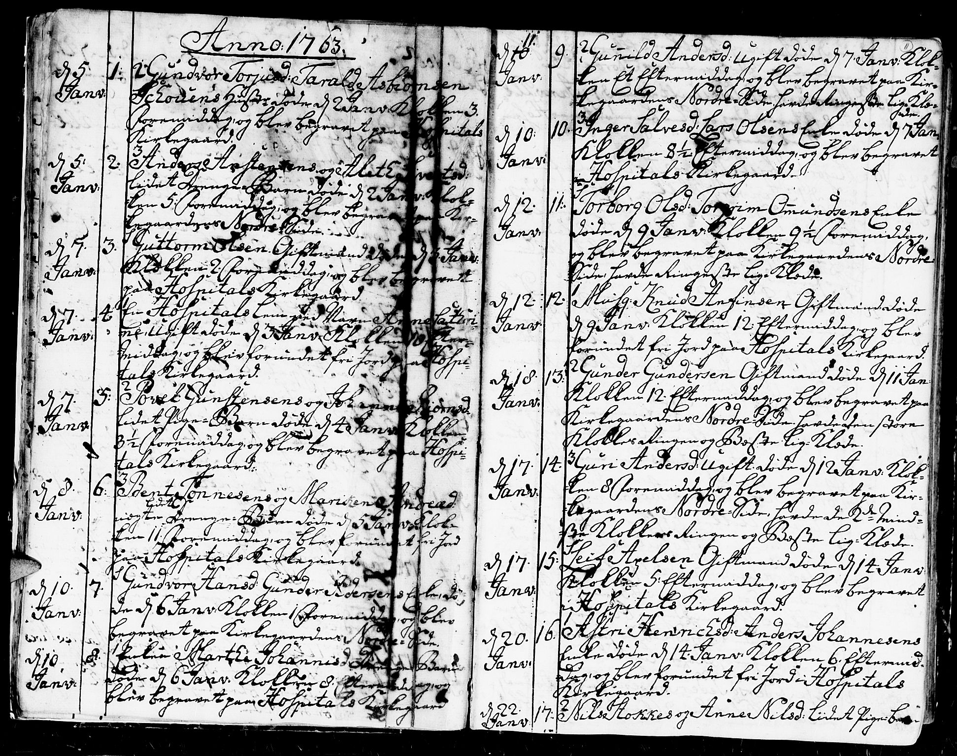 Kristiansand domprosti, AV/SAK-1112-0006/F/Fa/L0004: Parish register (official) no. A 4, 1762-1794, p. 11