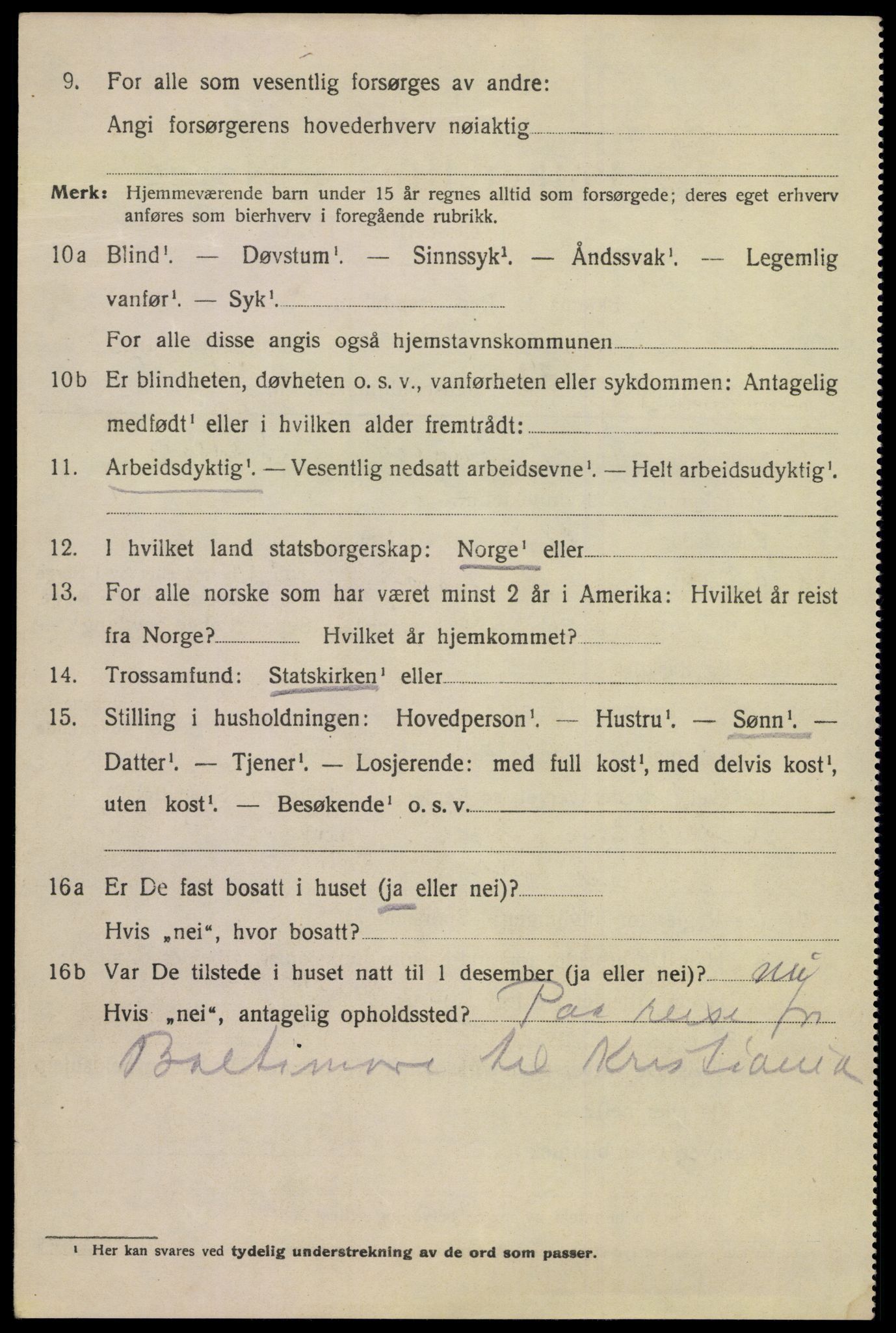 SAKO, 1920 census for Kragerø, 1920, p. 5750