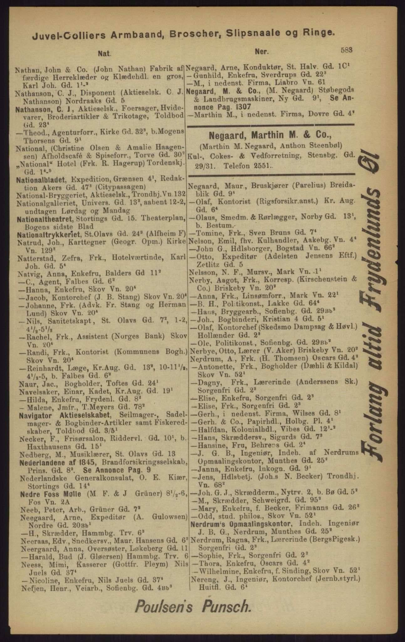 Kristiania/Oslo adressebok, PUBL/-, 1902, p. 583