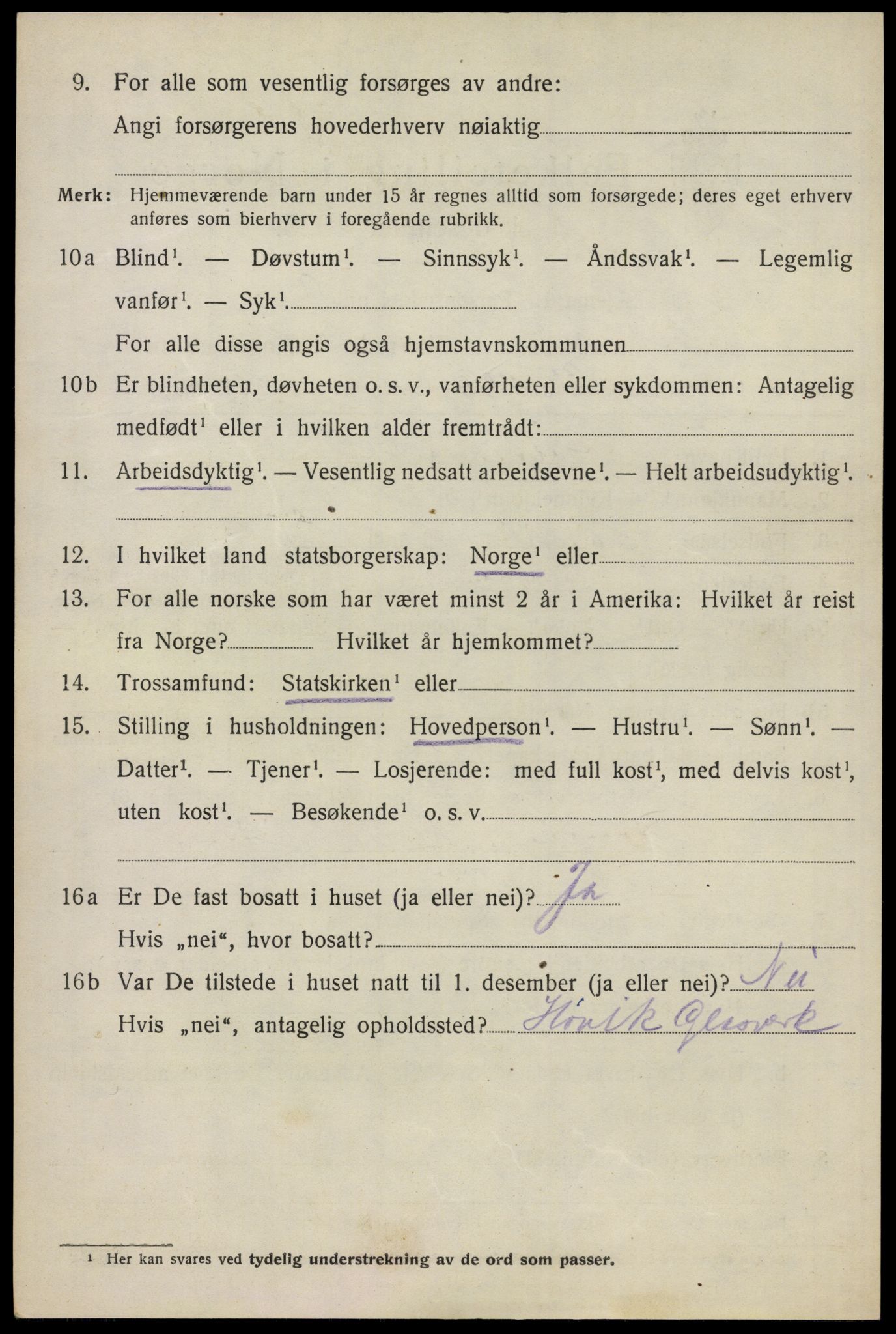 SAO, 1920 census for Bærum, 1920, p. 11607