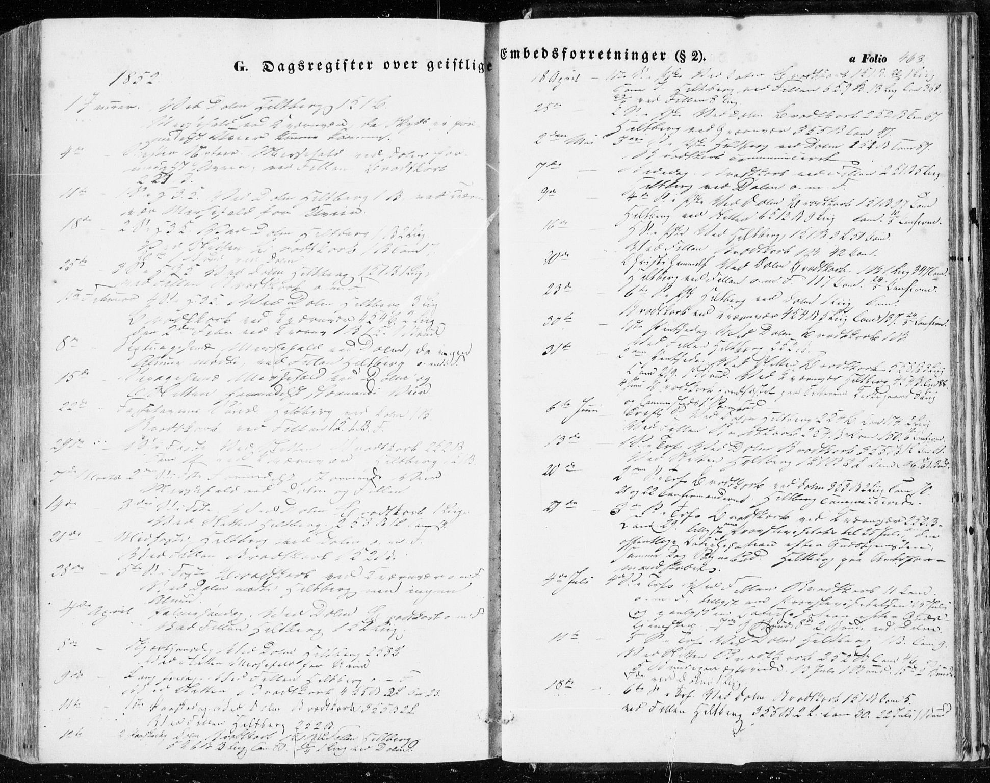 Ministerialprotokoller, klokkerbøker og fødselsregistre - Sør-Trøndelag, SAT/A-1456/634/L0530: Parish register (official) no. 634A06, 1852-1860, p. 463