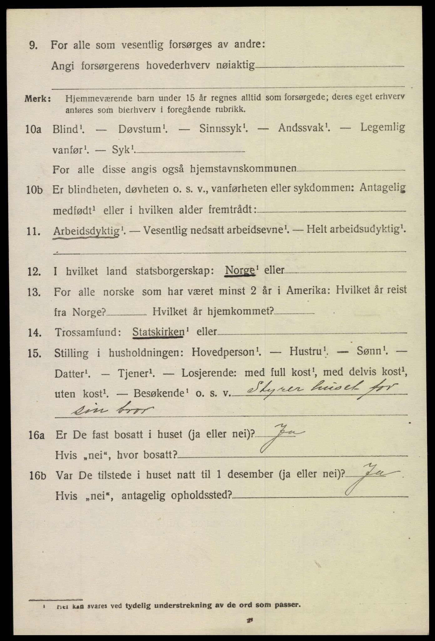 SAK, 1920 census for Holt, 1920, p. 7639