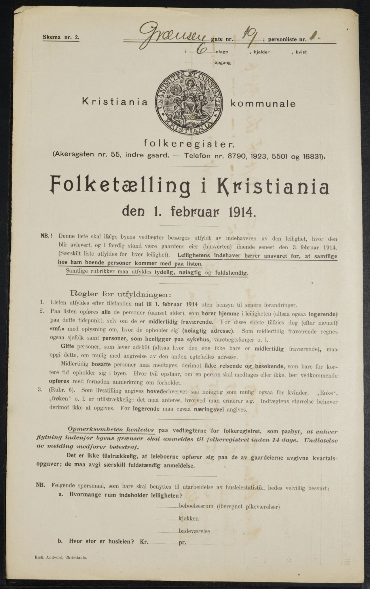 OBA, Municipal Census 1914 for Kristiania, 1914, p. 29994