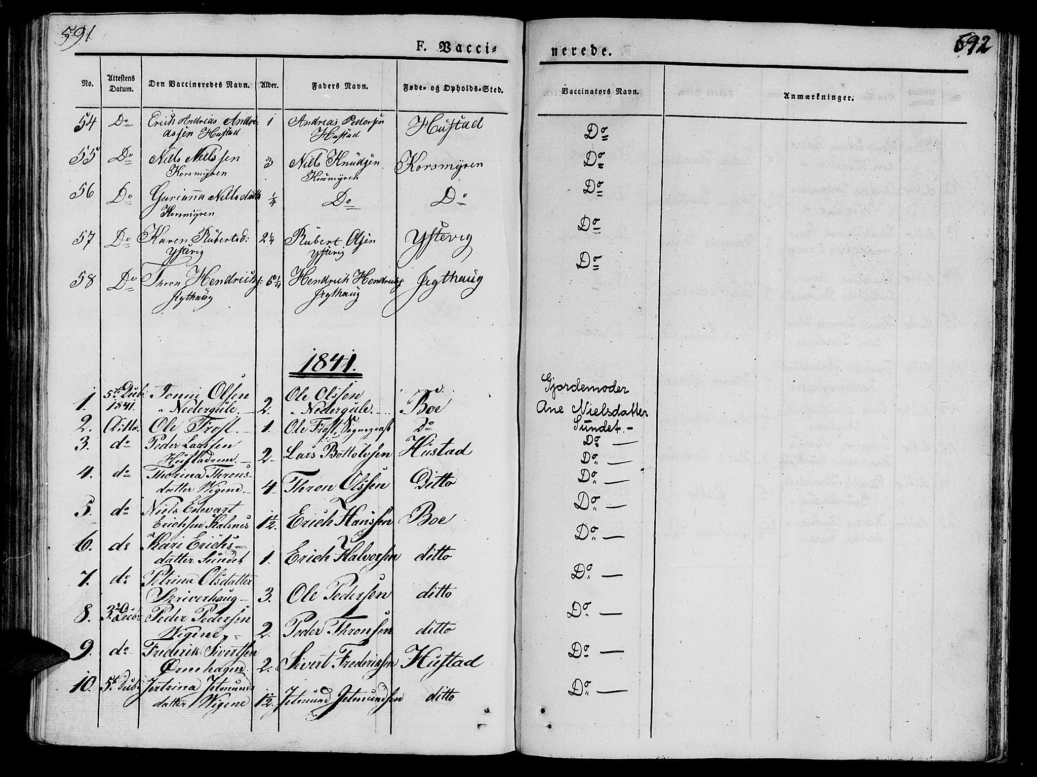 Ministerialprotokoller, klokkerbøker og fødselsregistre - Møre og Romsdal, AV/SAT-A-1454/566/L0765: Parish register (official) no. 566A04, 1829-1841, p. 591-592