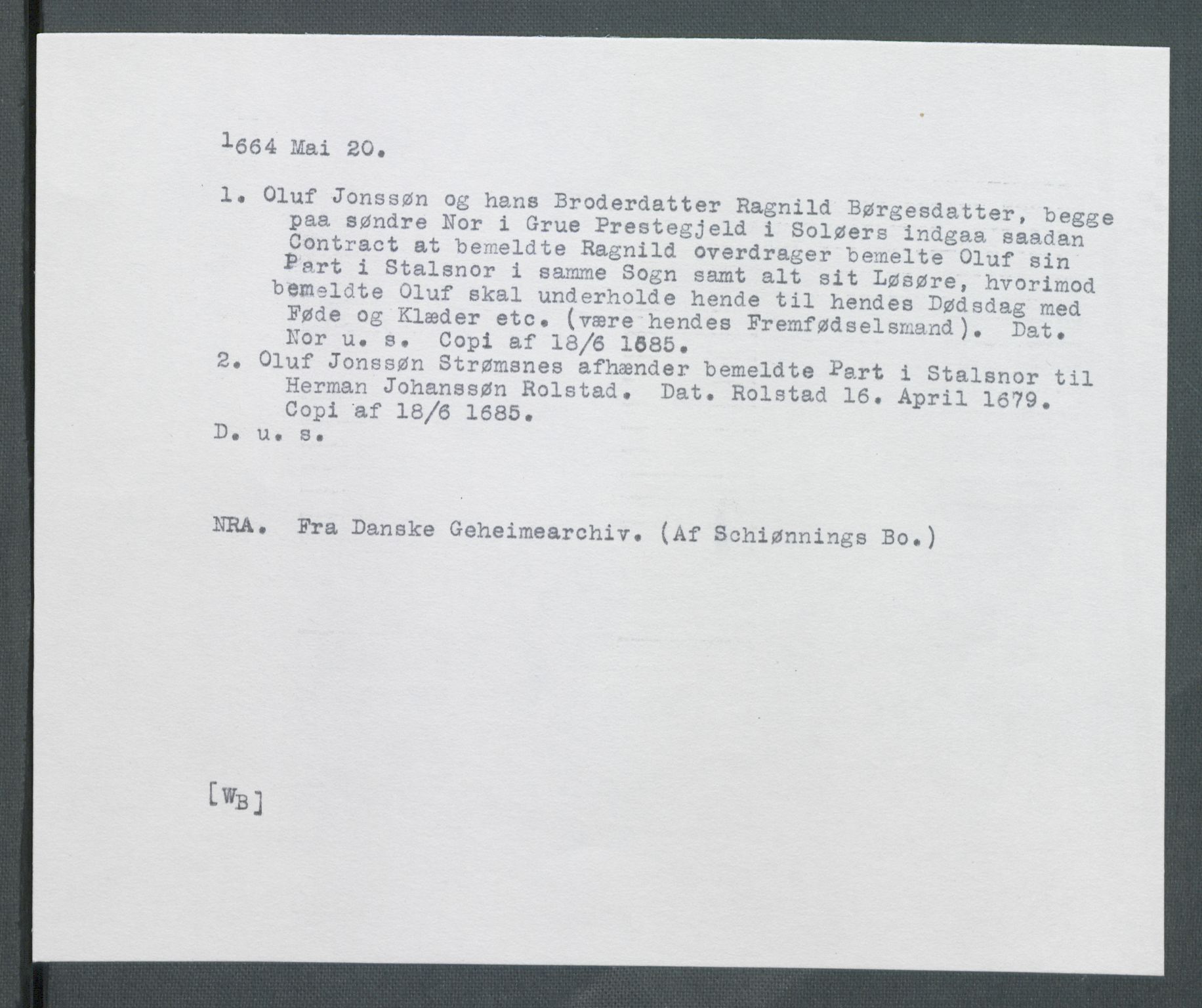 Riksarkivets diplomsamling, AV/RA-EA-5965/F02/L0170: Dokumenter, 1664-1666, p. 39