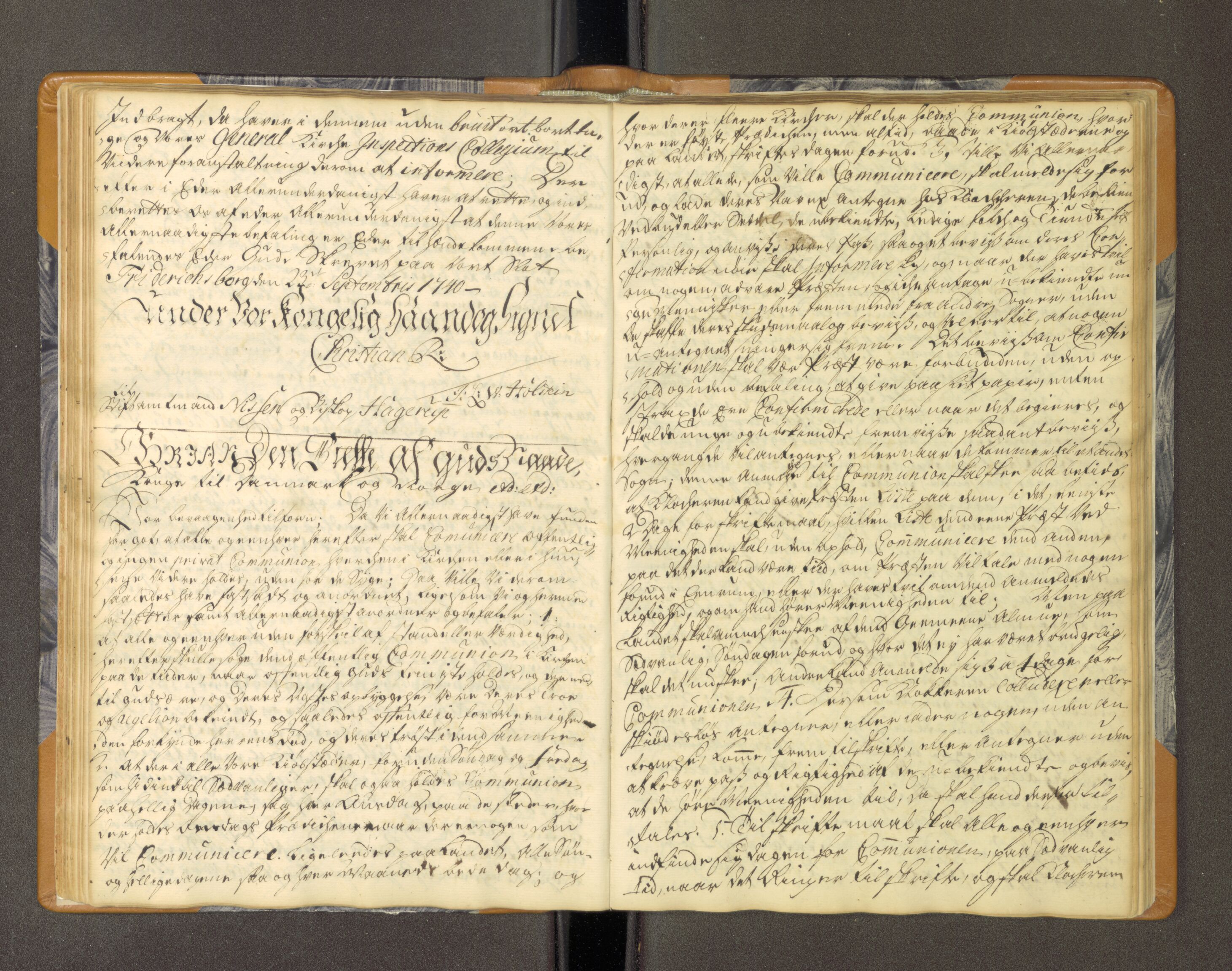 Nidaros biskop, AV/SAT-A-0968/F/L0005: Kopibok 1, innkomne kongelege brev, 1731-1747