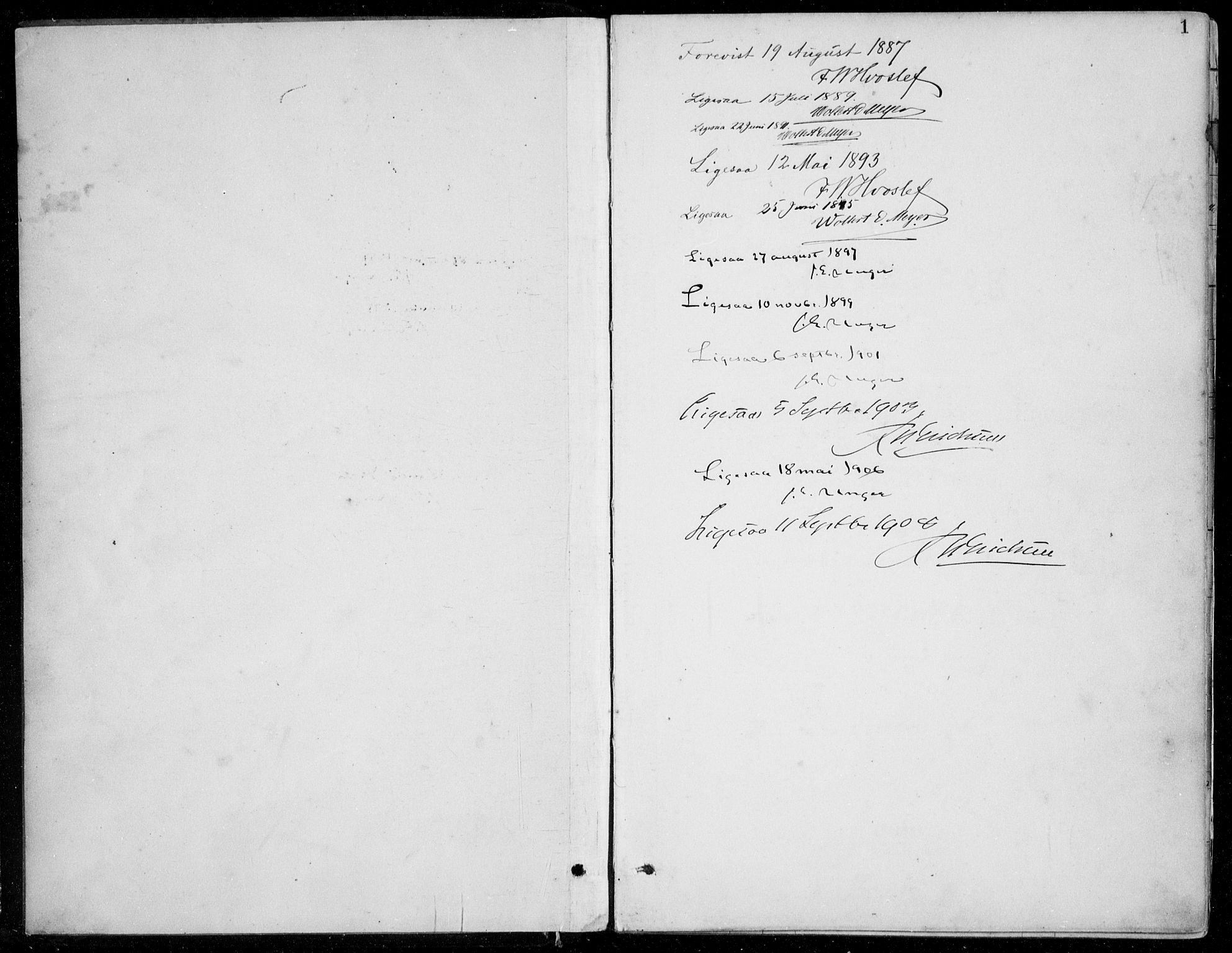 Fitjar sokneprestembete, SAB/A-99926: Parish register (copy) no. A 2, 1887-1906, p. 1