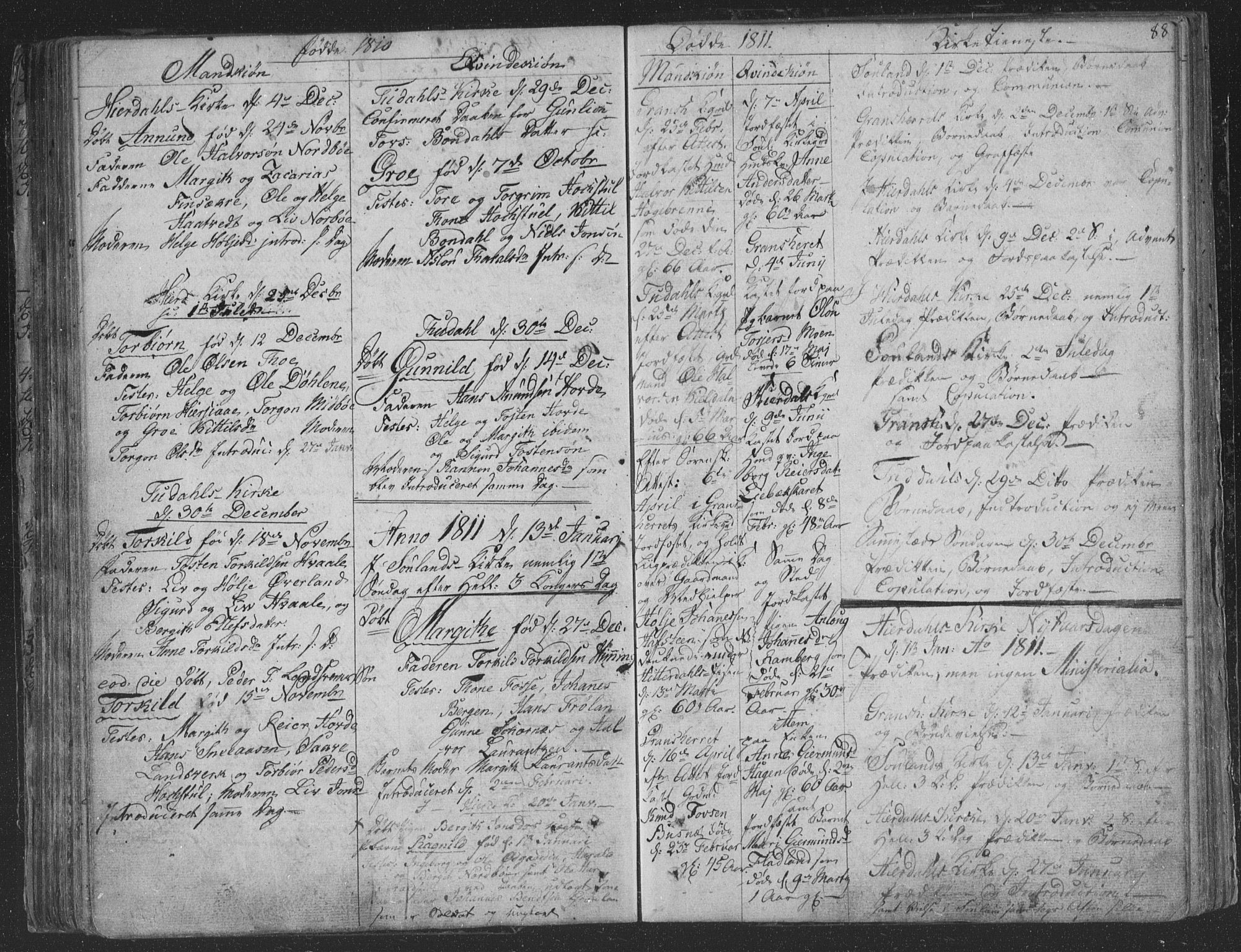 Hjartdal kirkebøker, AV/SAKO-A-270/F/Fa/L0006: Parish register (official) no. I 6, 1801-1814, p. 88