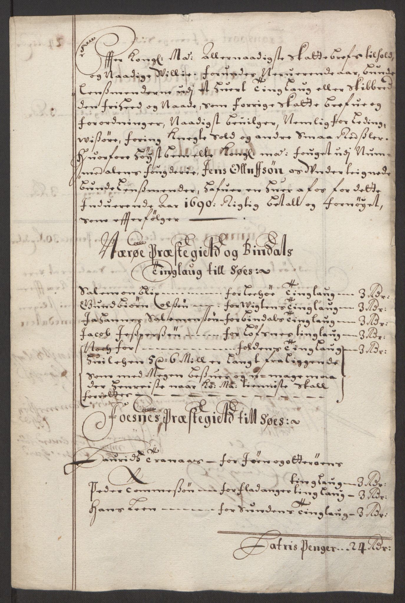 Rentekammeret inntil 1814, Reviderte regnskaper, Fogderegnskap, RA/EA-4092/R64/L4423: Fogderegnskap Namdal, 1690-1691, p. 110