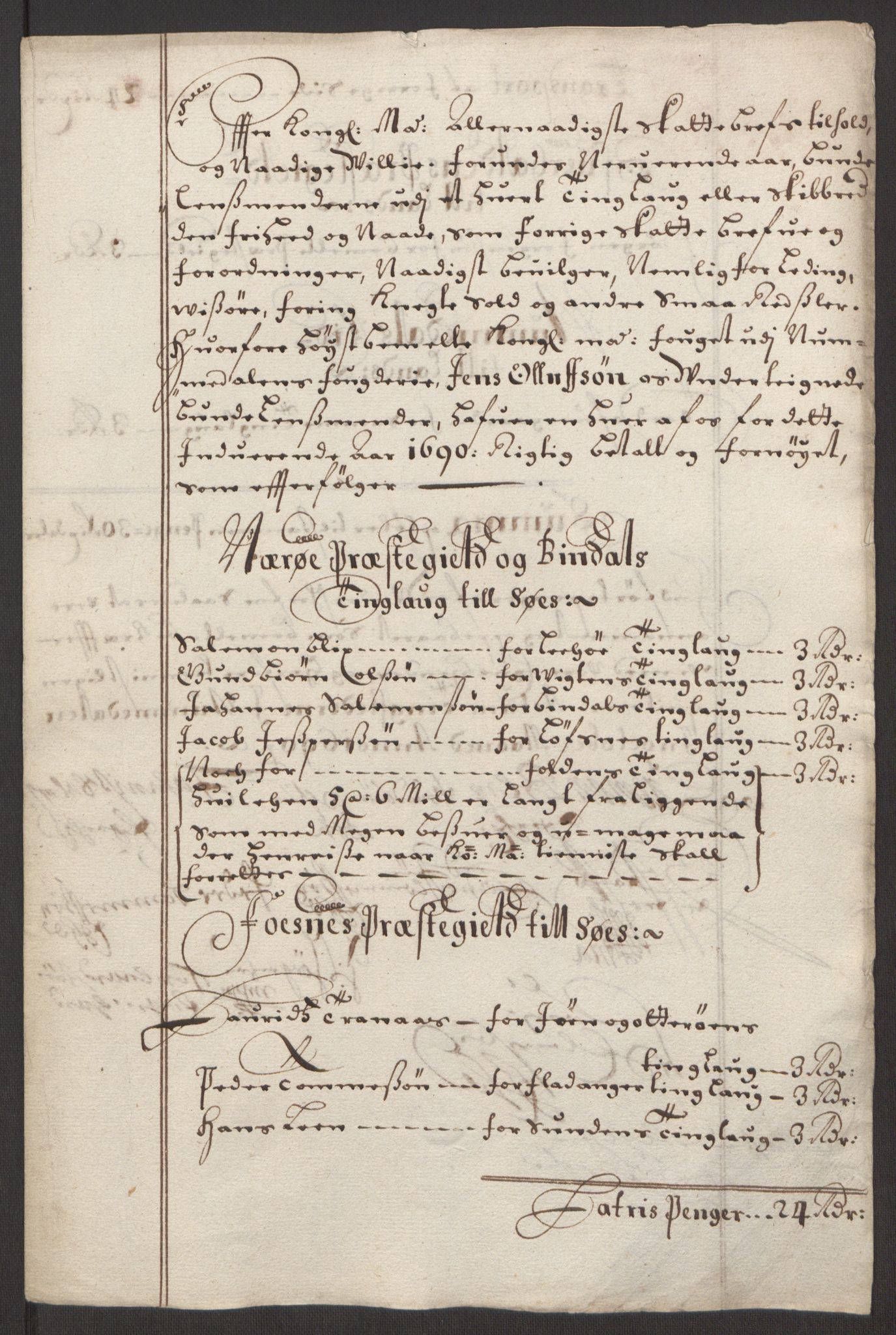 Rentekammeret inntil 1814, Reviderte regnskaper, Fogderegnskap, AV/RA-EA-4092/R64/L4423: Fogderegnskap Namdal, 1690-1691, p. 110