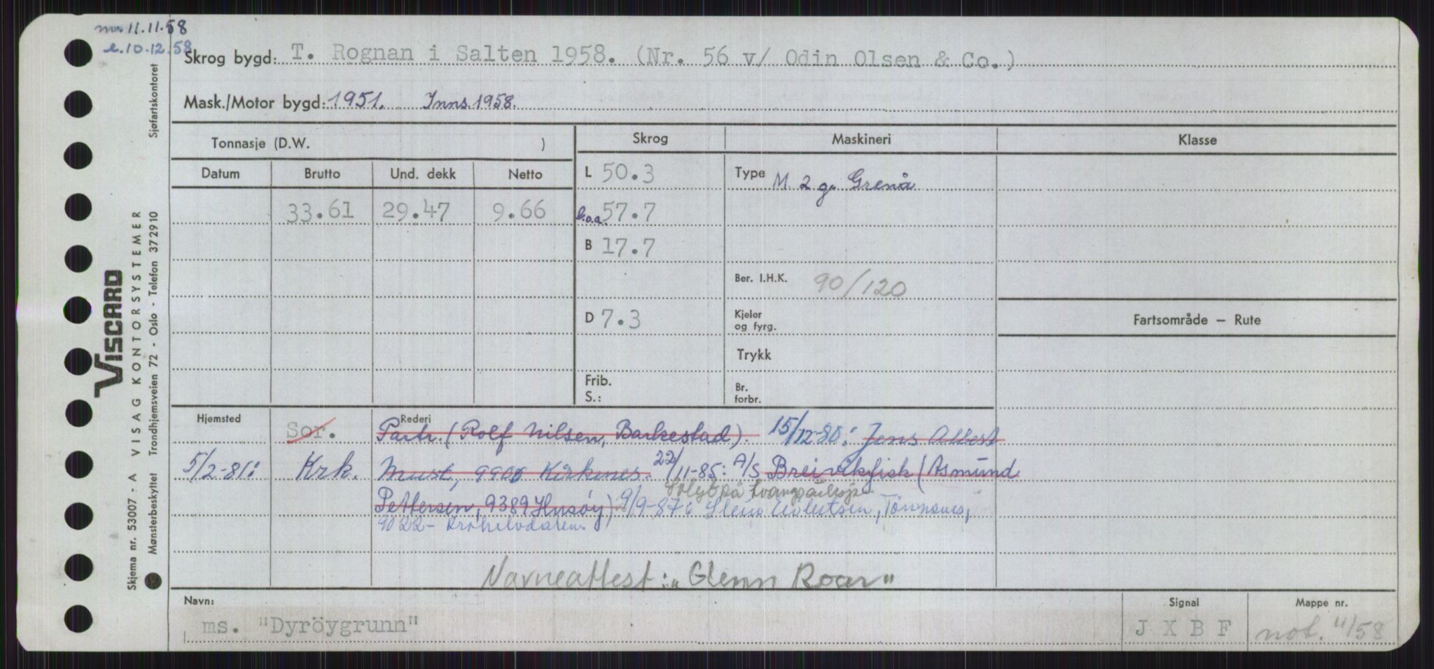 Sjøfartsdirektoratet med forløpere, Skipsmålingen, RA/S-1627/H/Ha/L0001/0002: Fartøy, A-Eig / Fartøy Bjør-Eig, p. 929