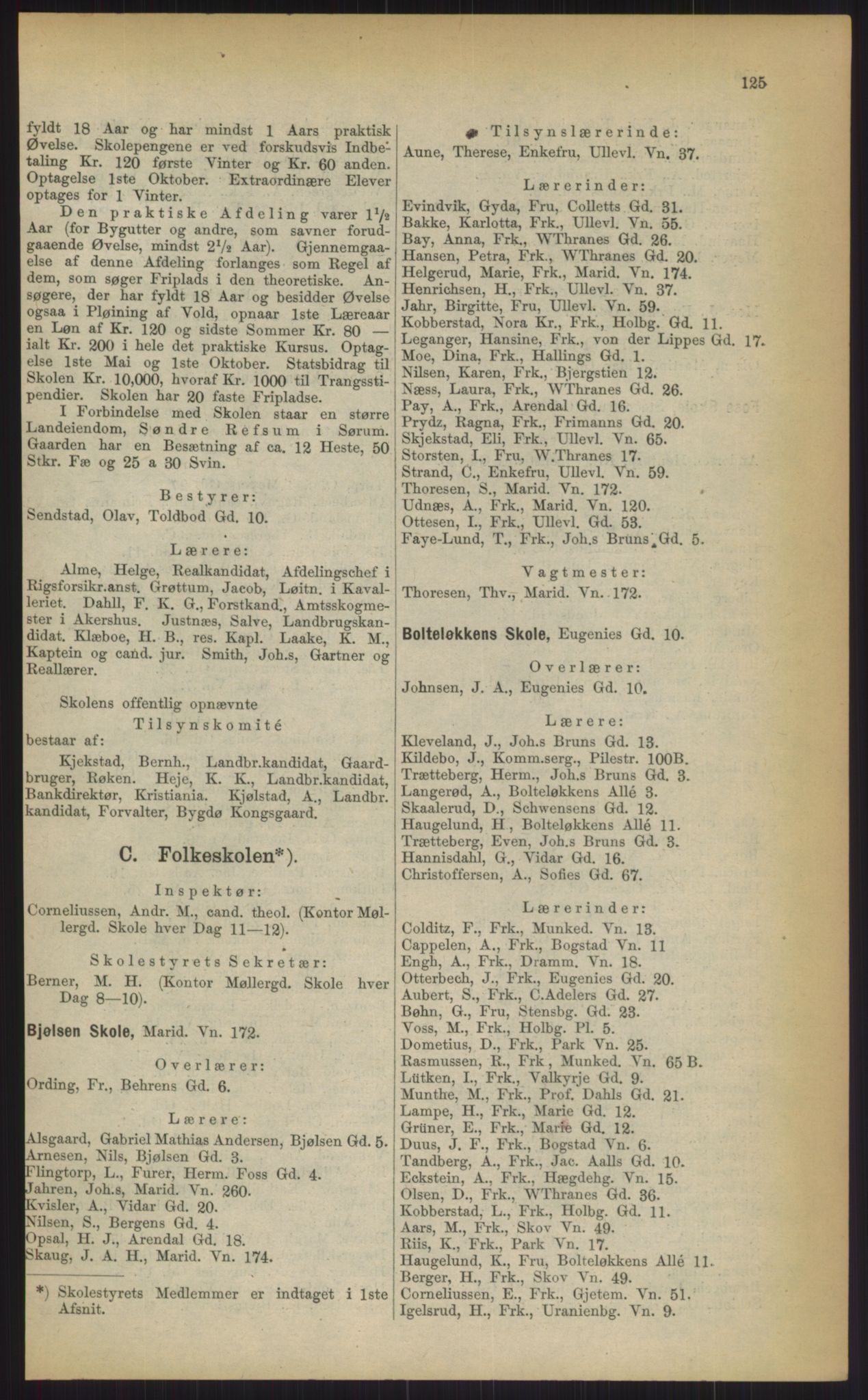 Kristiania/Oslo adressebok, PUBL/-, 1903, p. 125