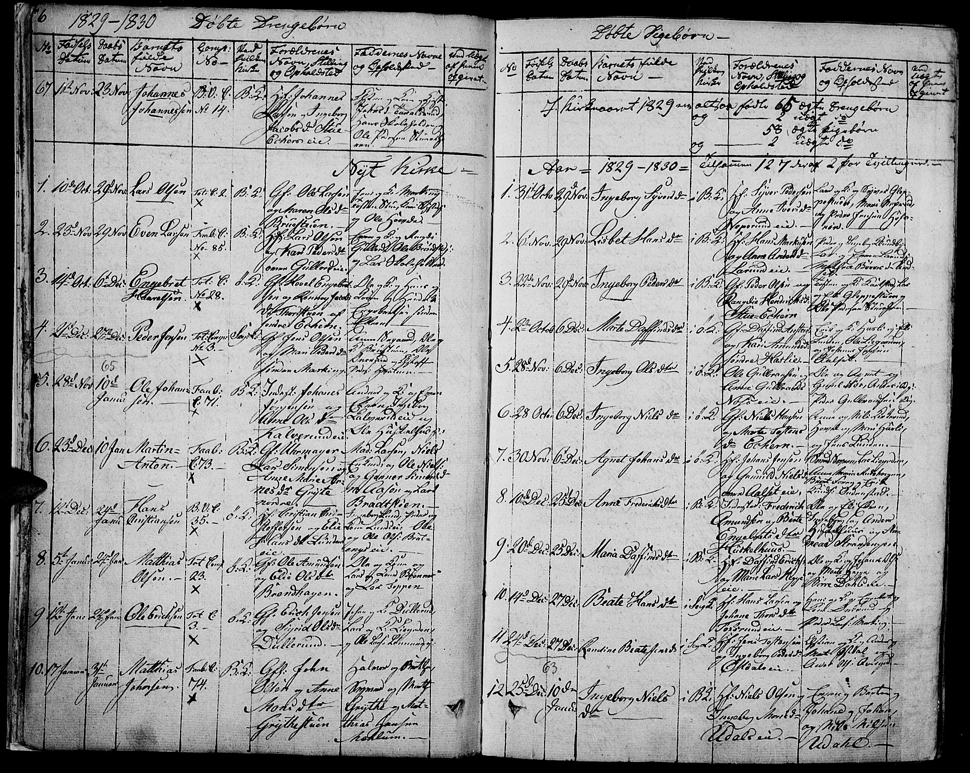 Biri prestekontor, AV/SAH-PREST-096/H/Ha/Haa/L0004: Parish register (official) no. 4, 1829-1842, p. 6